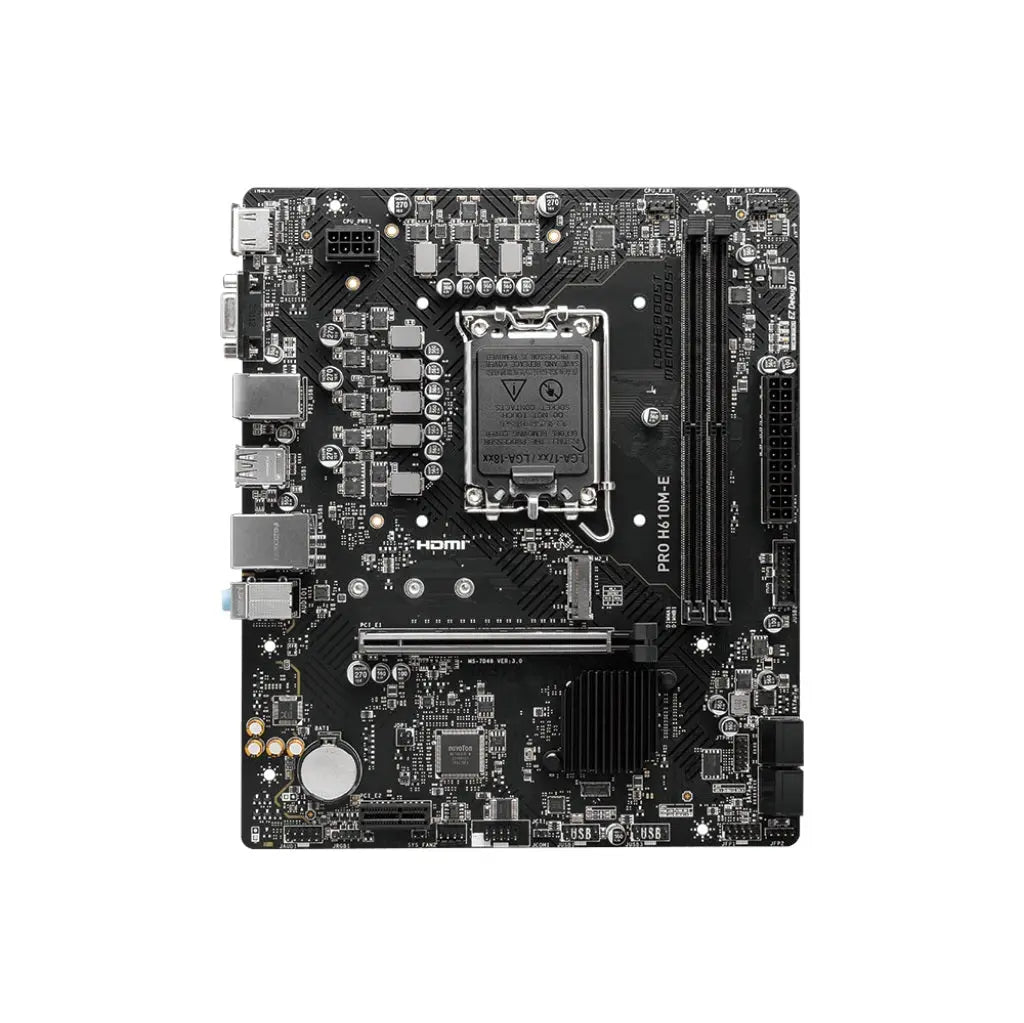 MSI PRO H610M-E DDR5 Intel H610 LGA 1700 Micro-ATX Motherboard