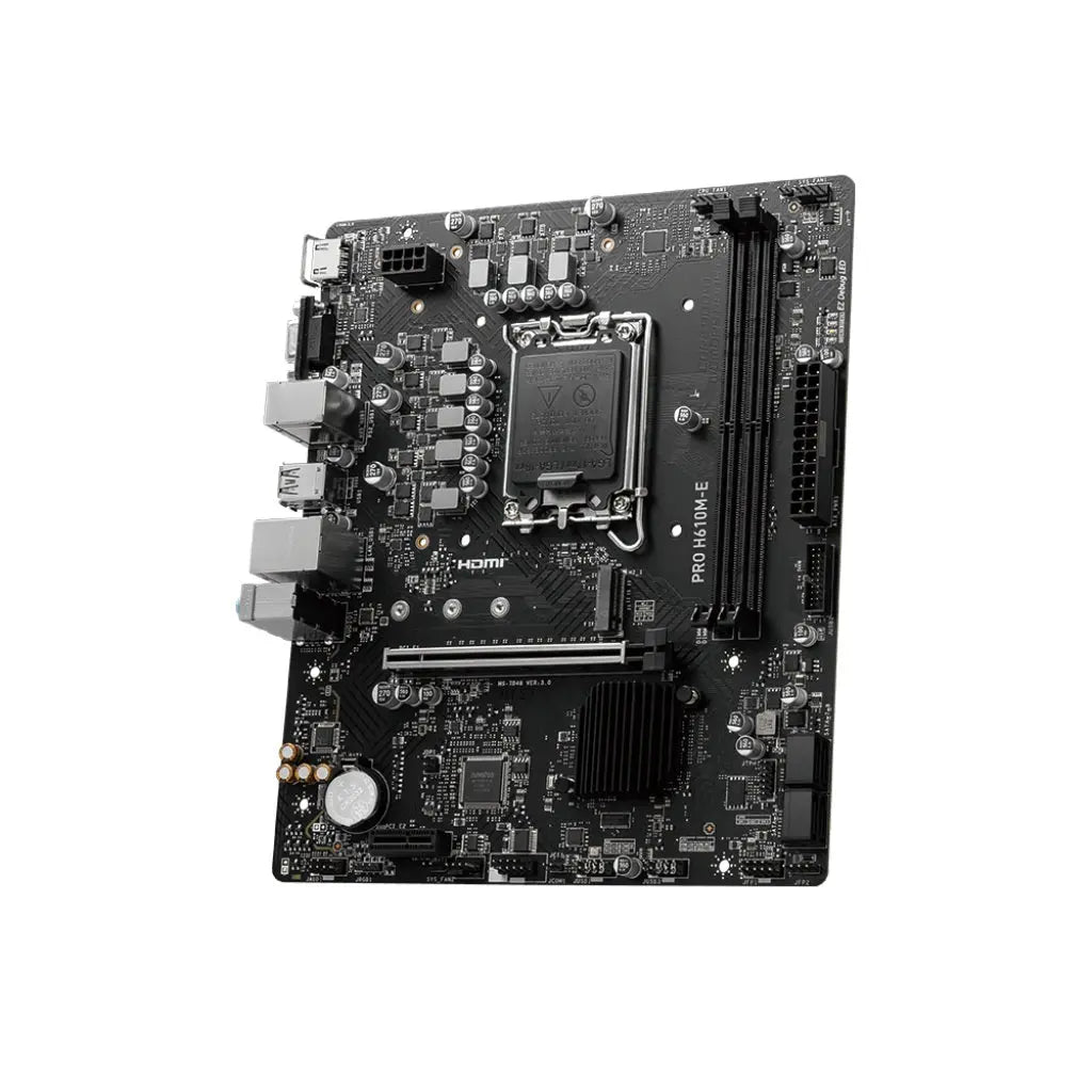 MSI PRO H610M-E DDR5 Intel H610 LGA 1700 Micro-ATX Motherboard