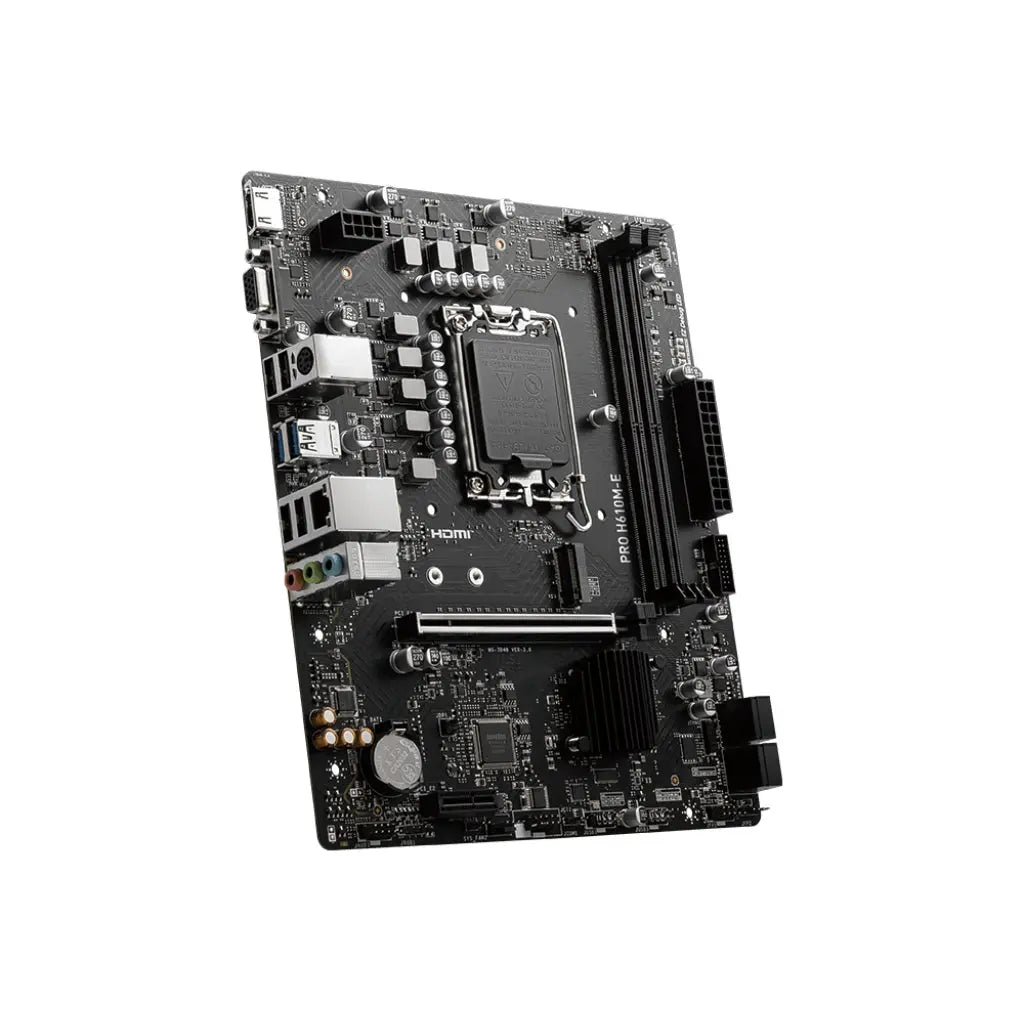 MSI PRO H610M-E DDR5 Intel H610 LGA 1700 Micro-ATX Motherboard