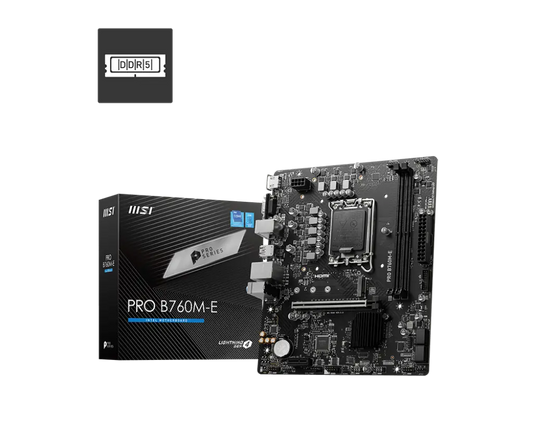MSI PRO B760M-E DDR5 Intel B760 LGA 1700 Socket Micro-ATX Motherboard