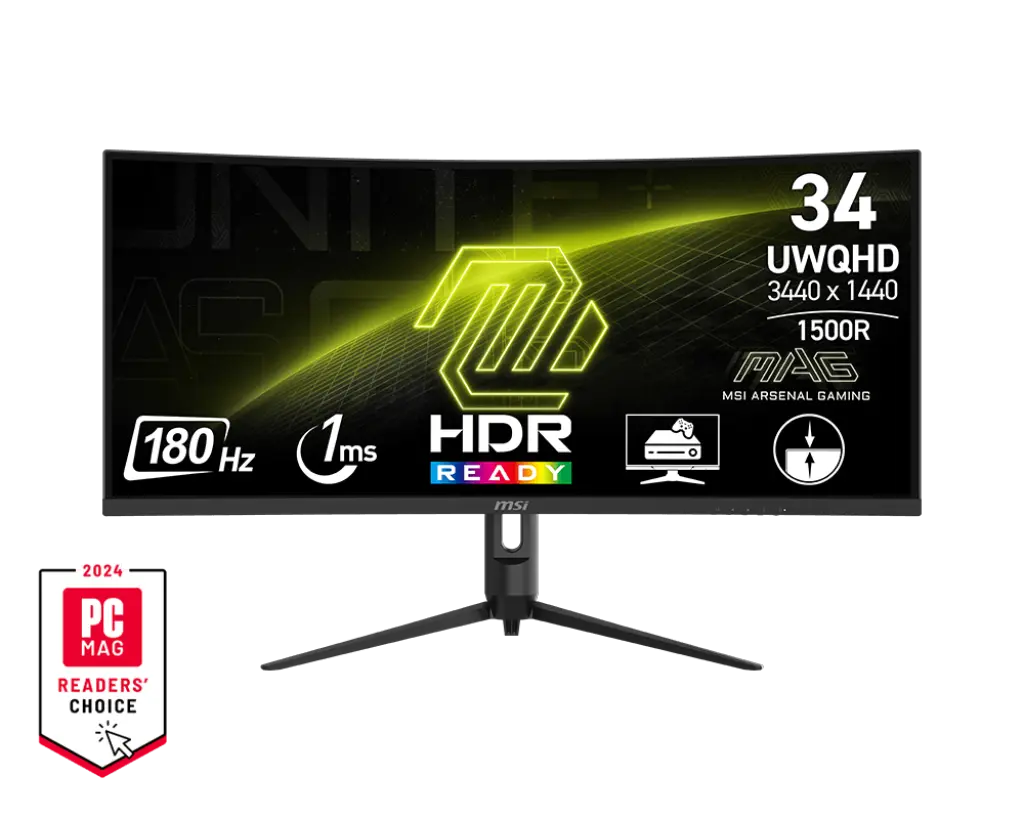 MSI MAG 342CQR E2 34" 2K UWQHD 180Hz 1ms Curved Gaming Monitor My Store