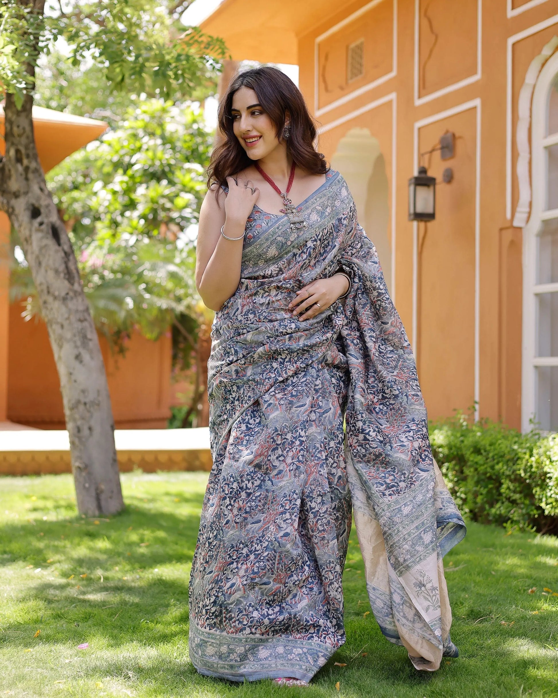 Mayuri Handblock Chanderi Saree My Store