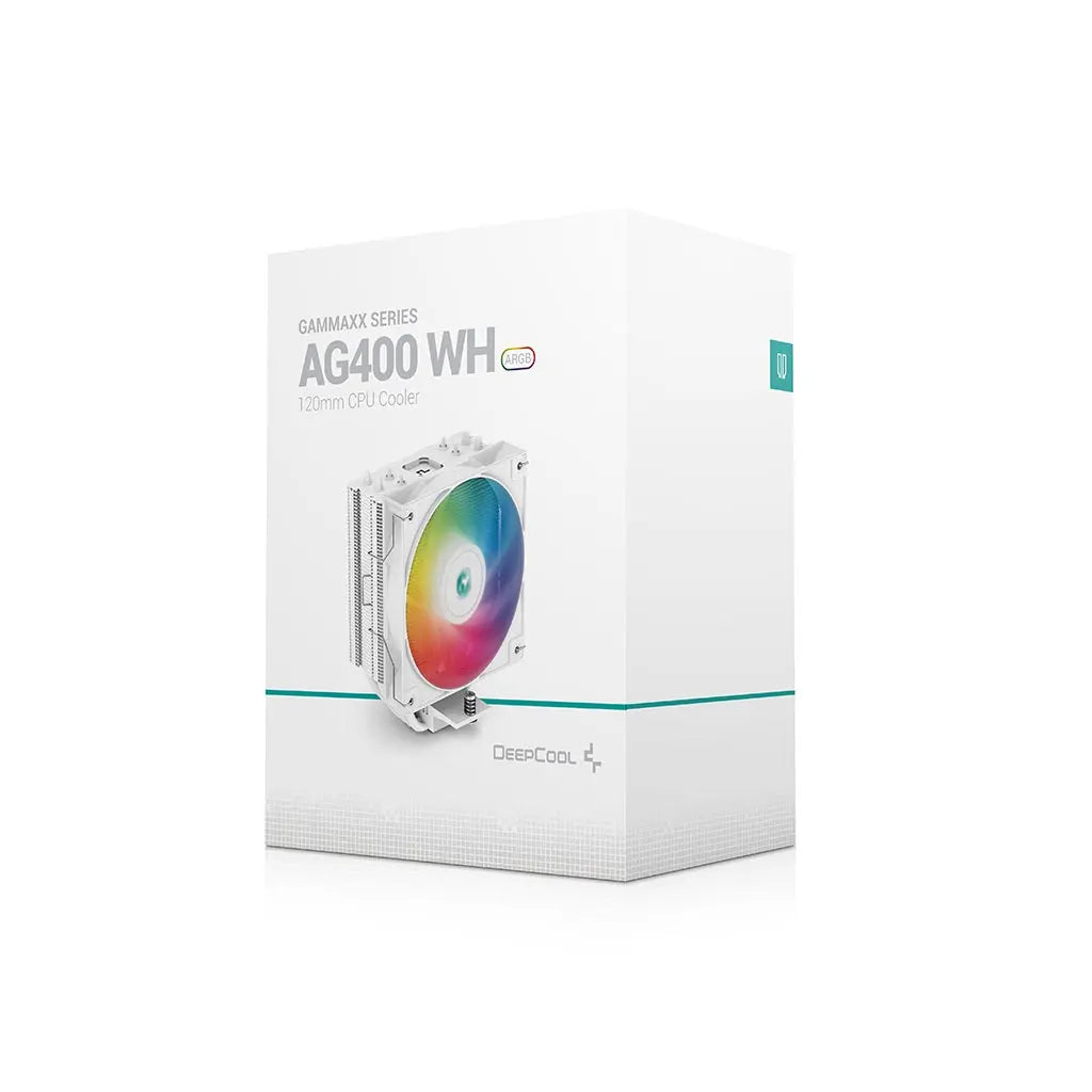 Deepcool Gammaxx AG400 ARGB single tower 120mm CPU Air Cooler-White