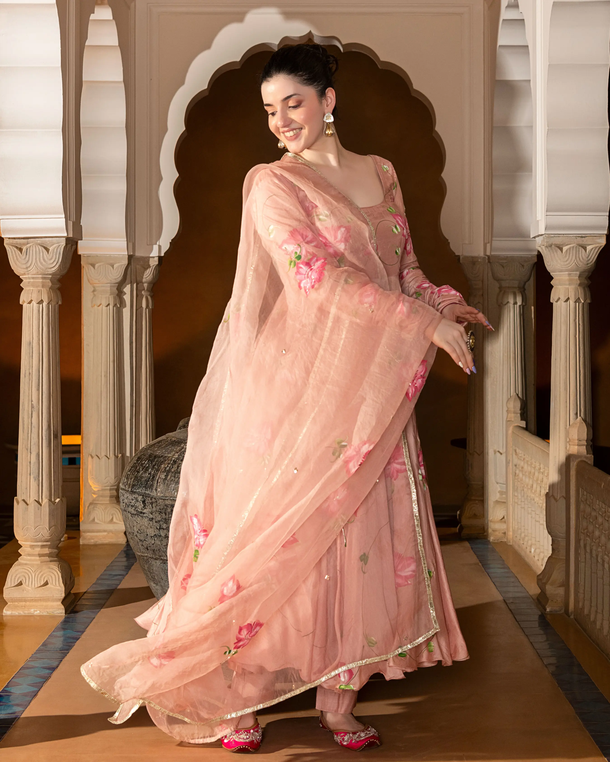 Eshal Handpainted Cotton Silk Suit Set My Store