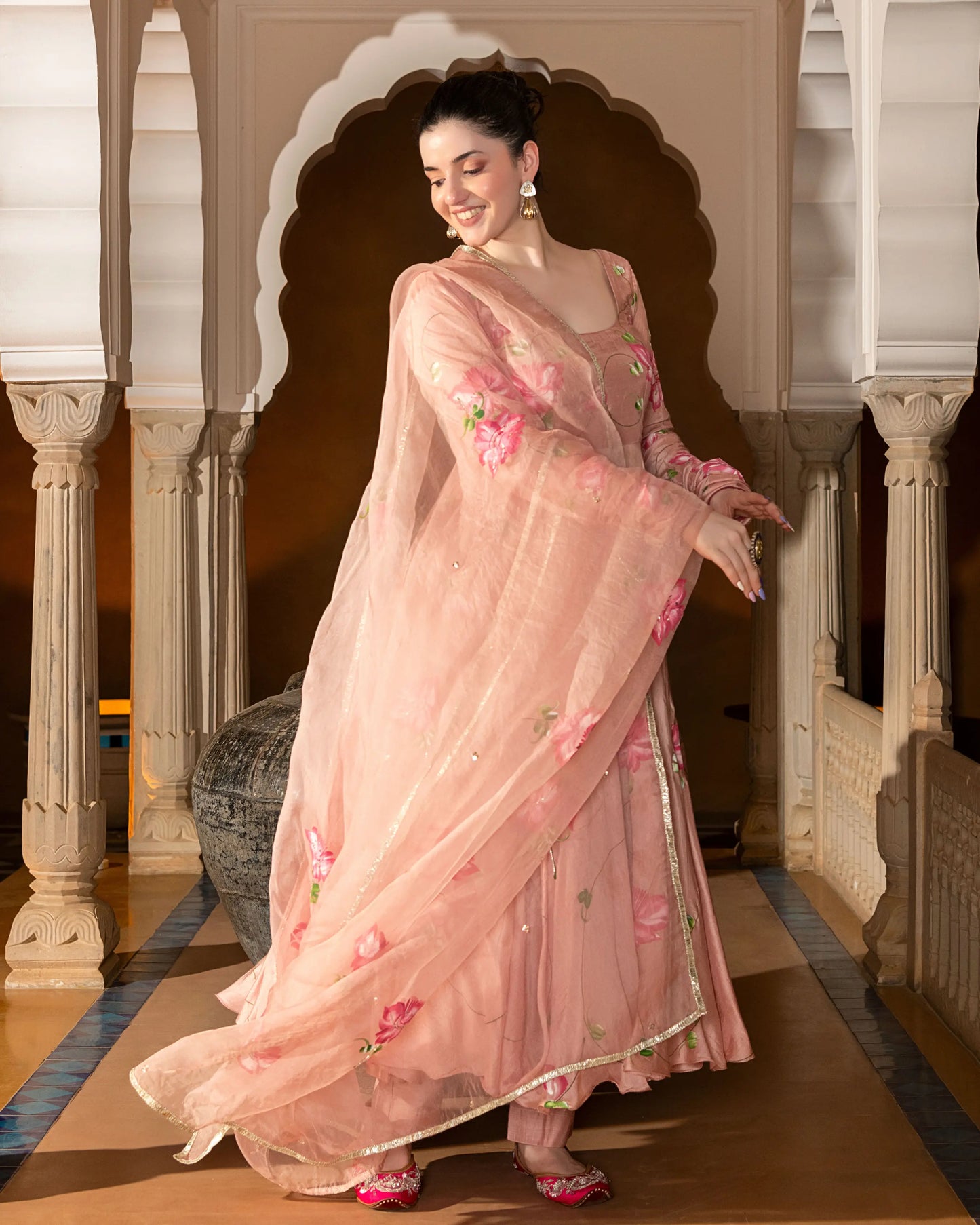 Eshal Handpainted Cotton Silk Suit Set My Store