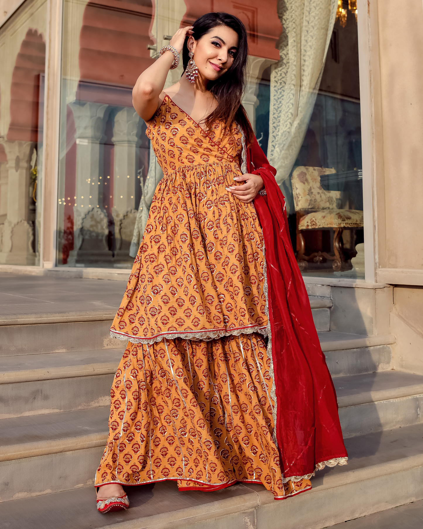 Coco Love Handblock Gota Sharara Set Quick Cart