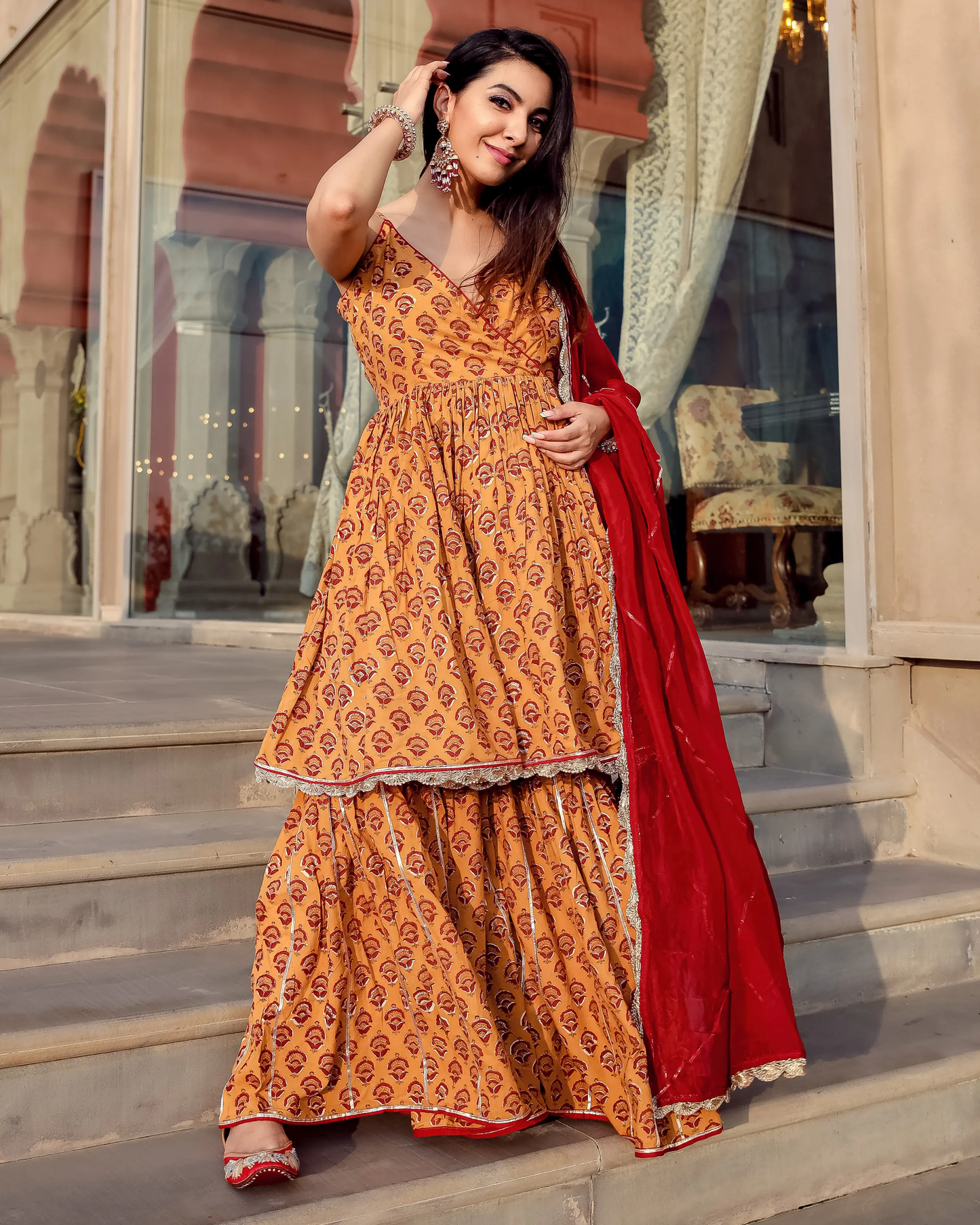 Coco Love Handblock Gota Sharara Set My Store