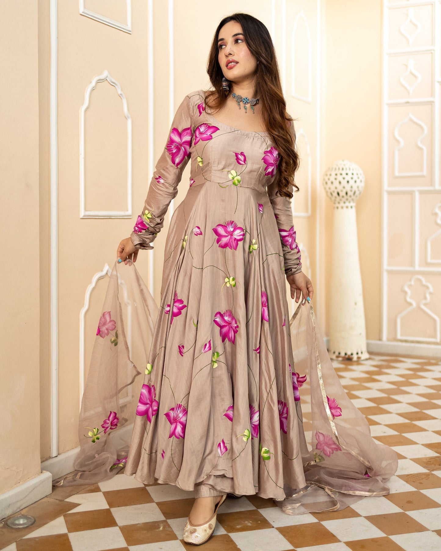 Brindha Handpainted Suit Set My Store