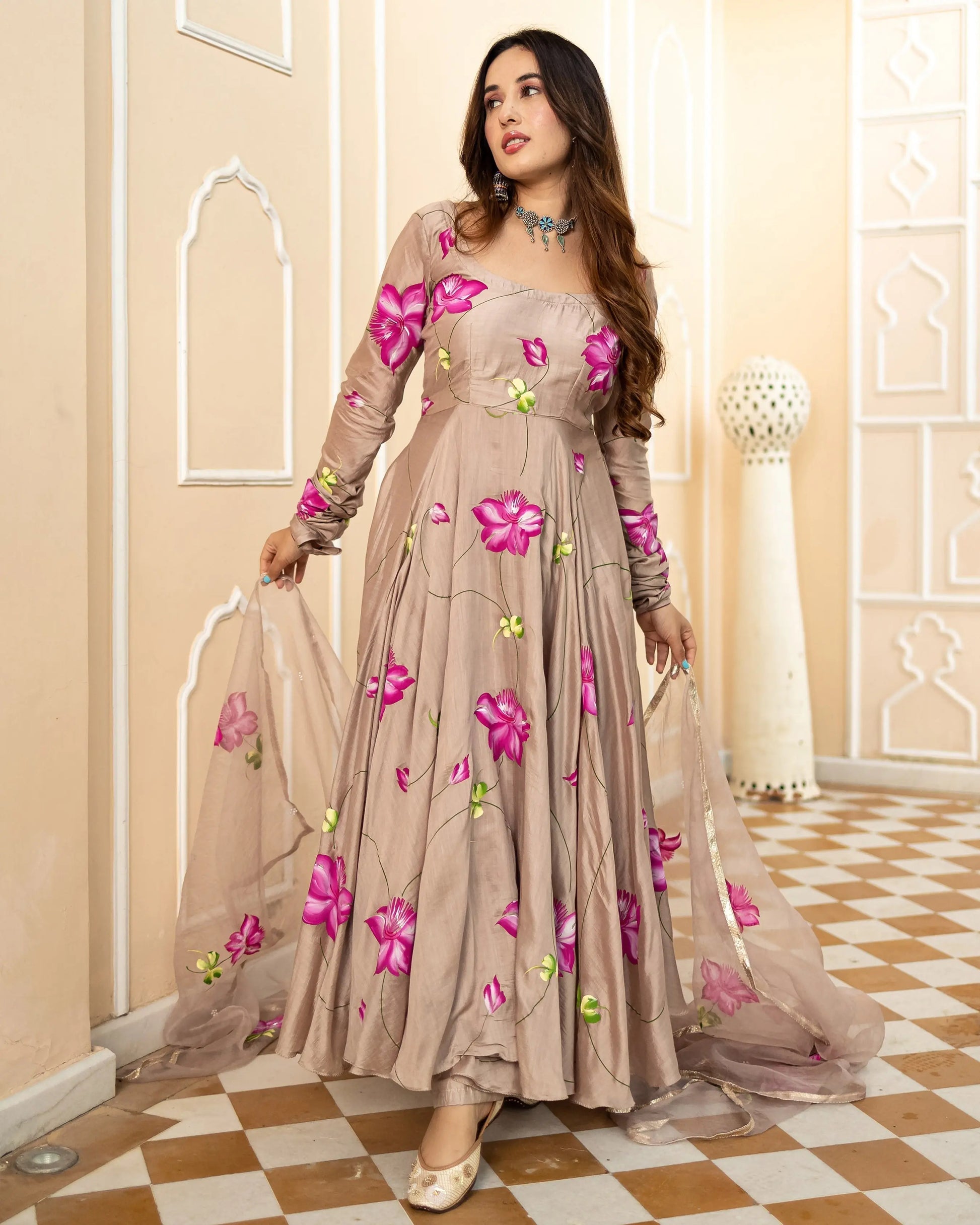 Brindha Handpainted Suit Set My Store