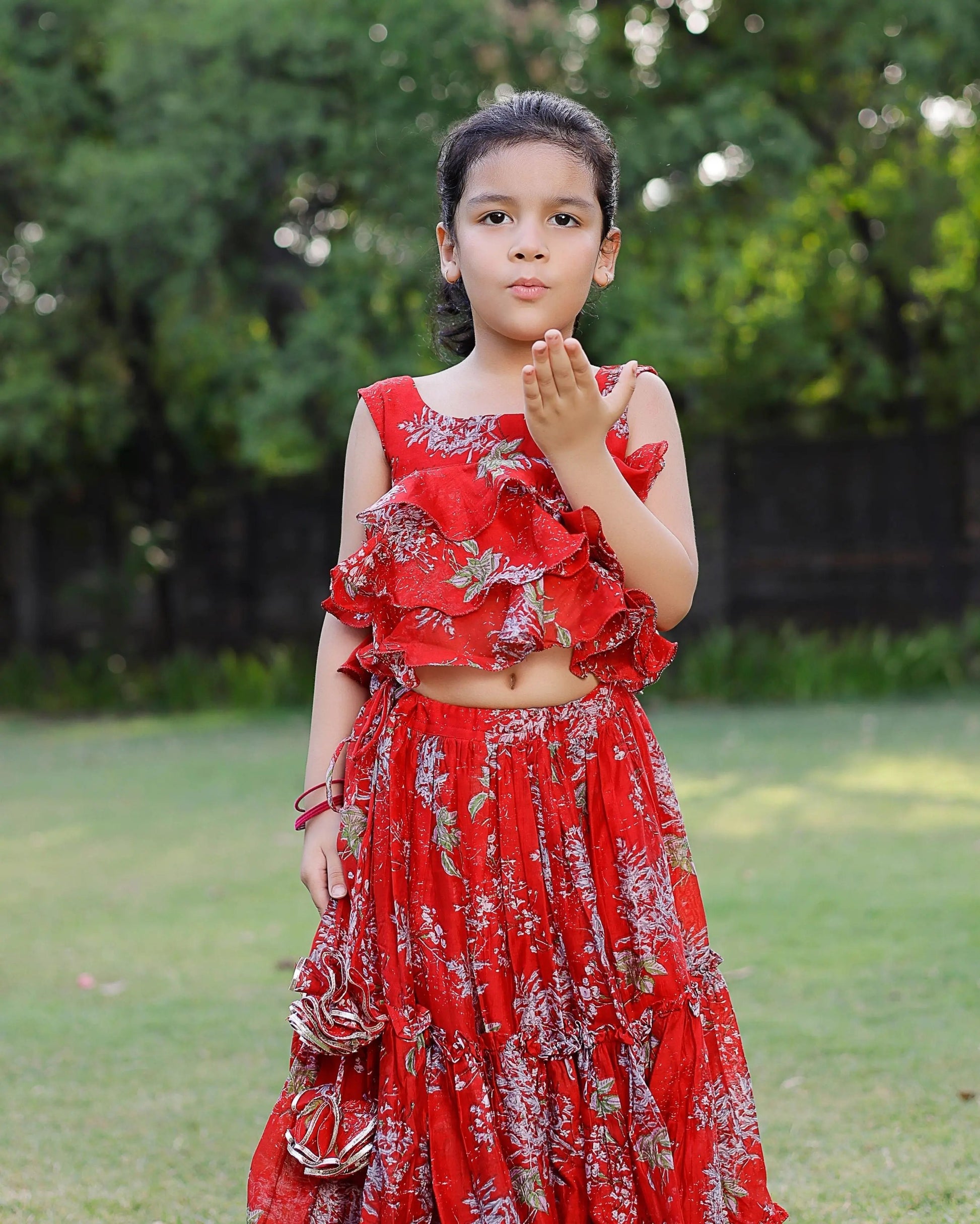 Rosemary Chanderi Lehenga set My Store