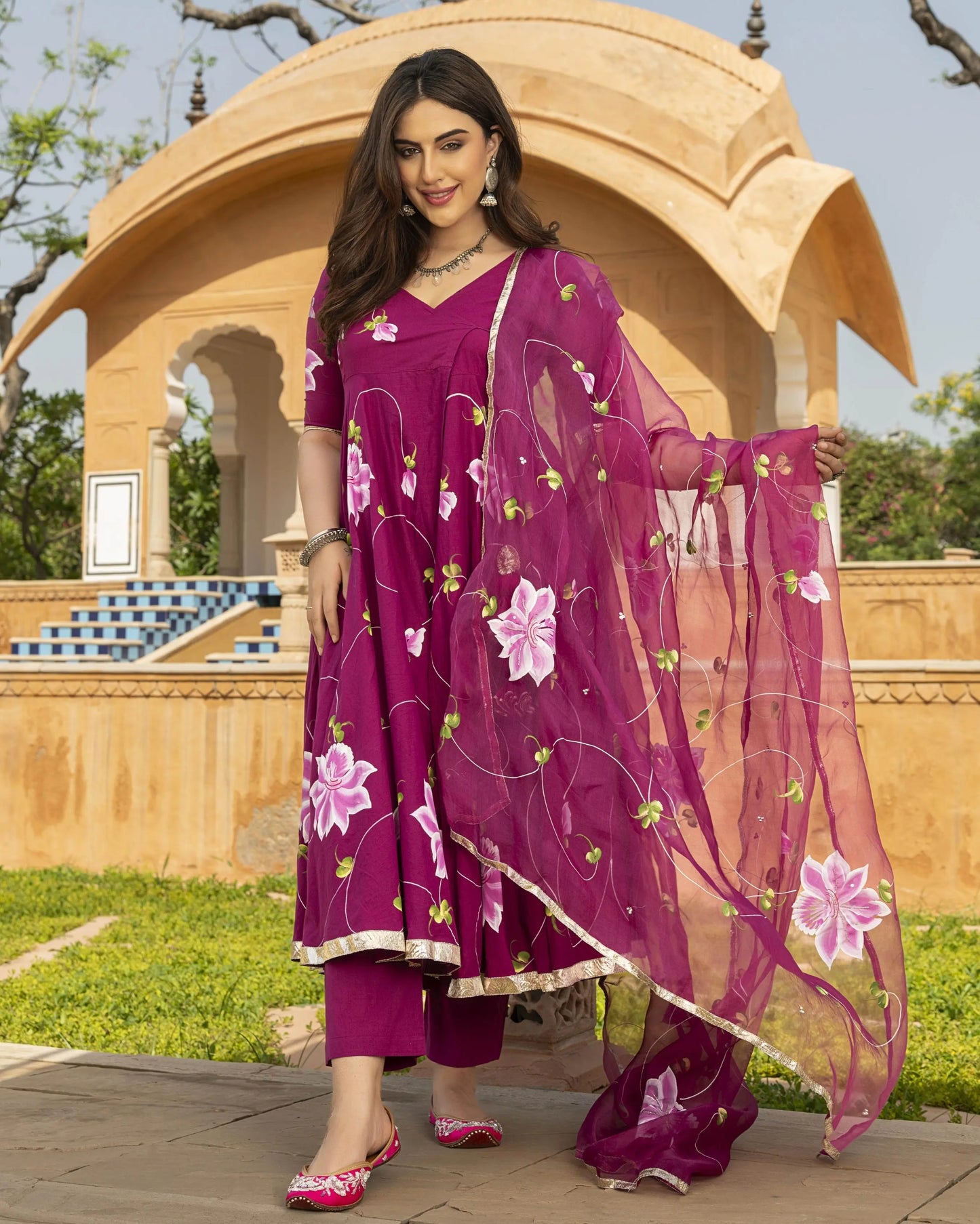 Mudika Handpainted Cotton Suit Set My Store