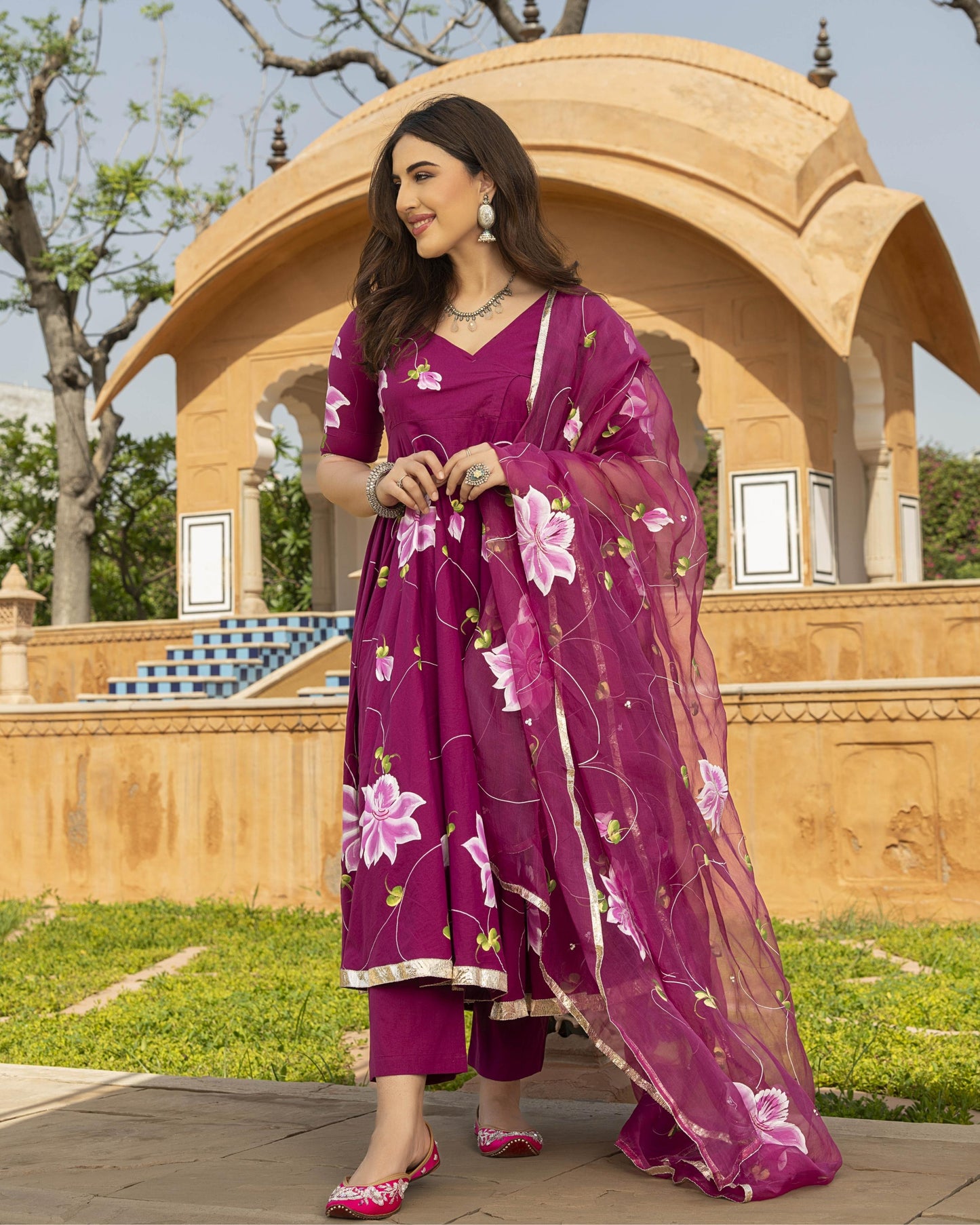 Mudika Handpainted Cotton Suit Set My Store