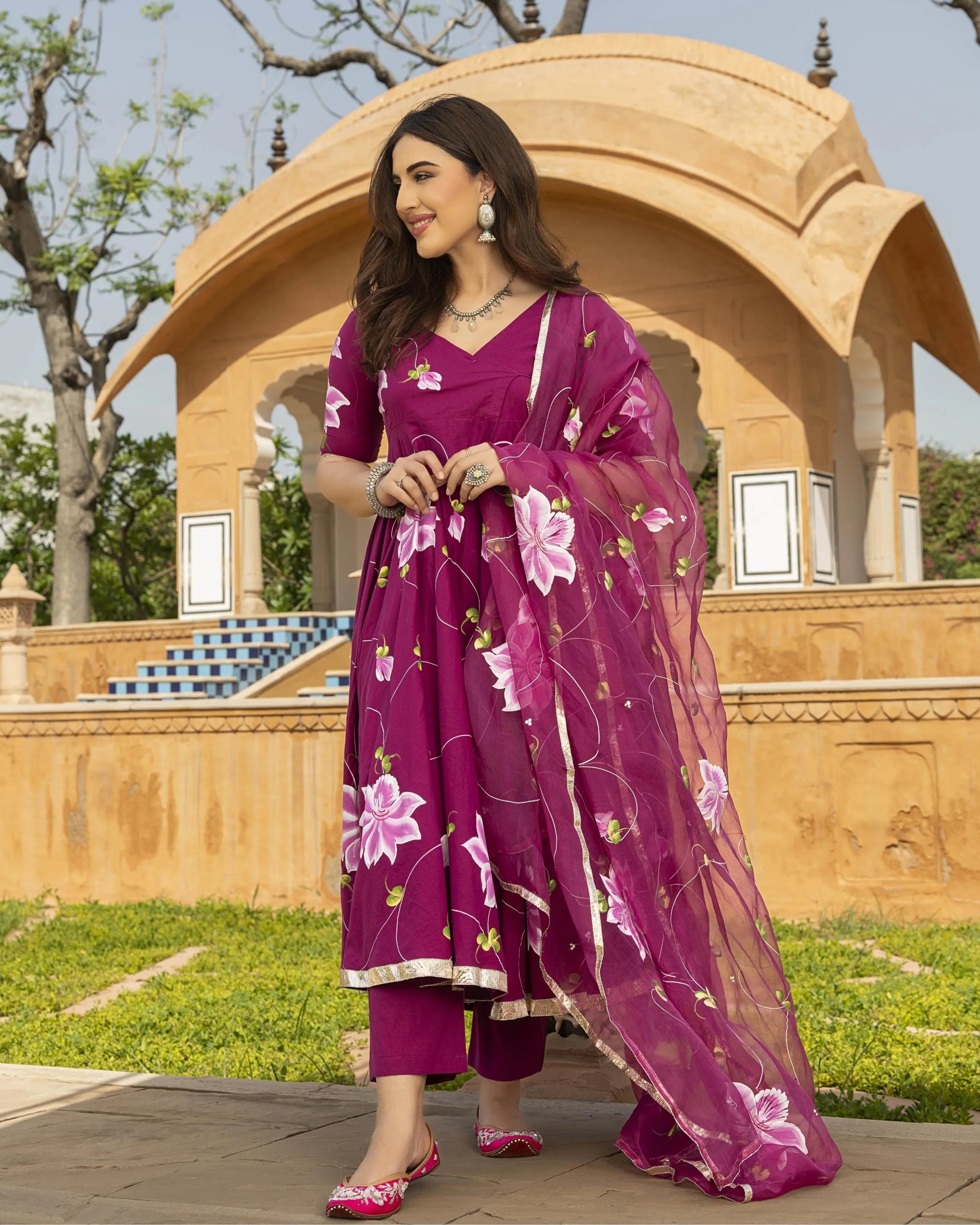 Mudika Handpainted Cotton Suit Set My Store