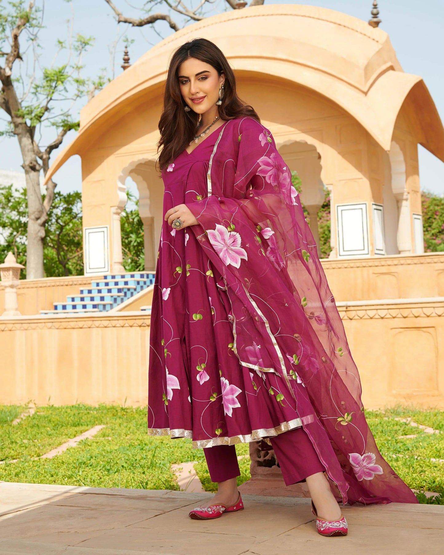 Mudika Handpainted Cotton Suit Set My Store