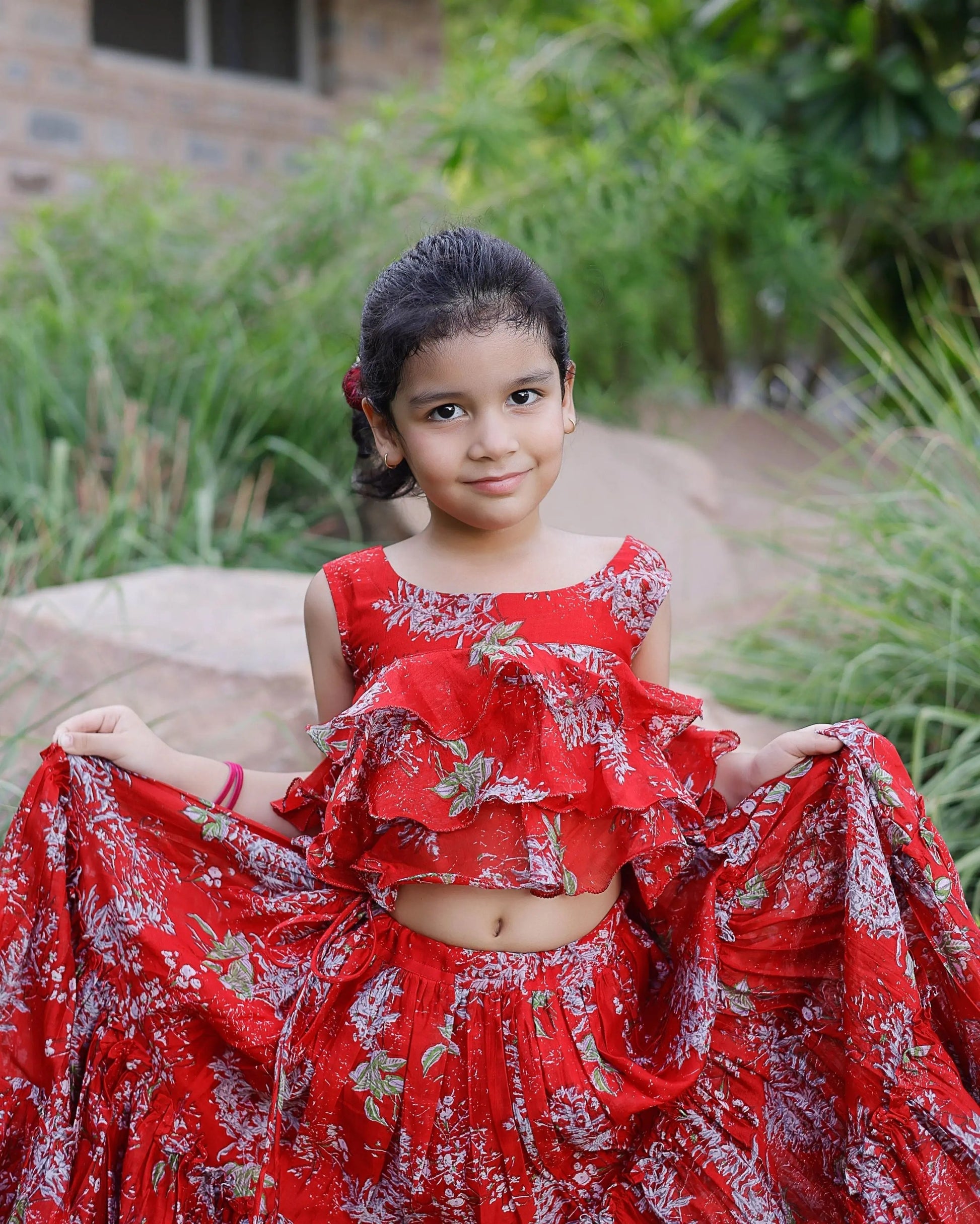 Rosemary Chanderi Lehenga set My Store