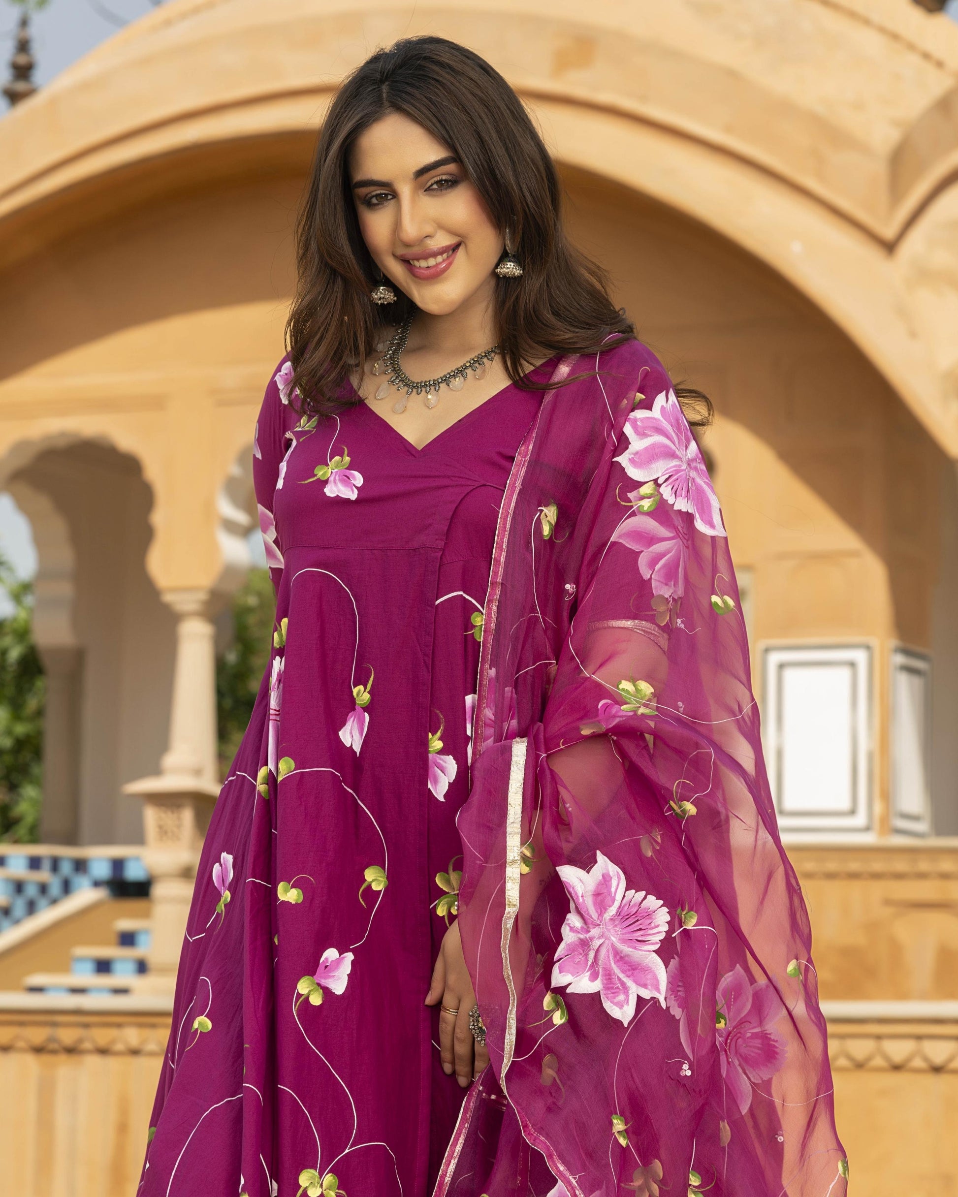 Mudika Handpainted Cotton Suit Set My Store