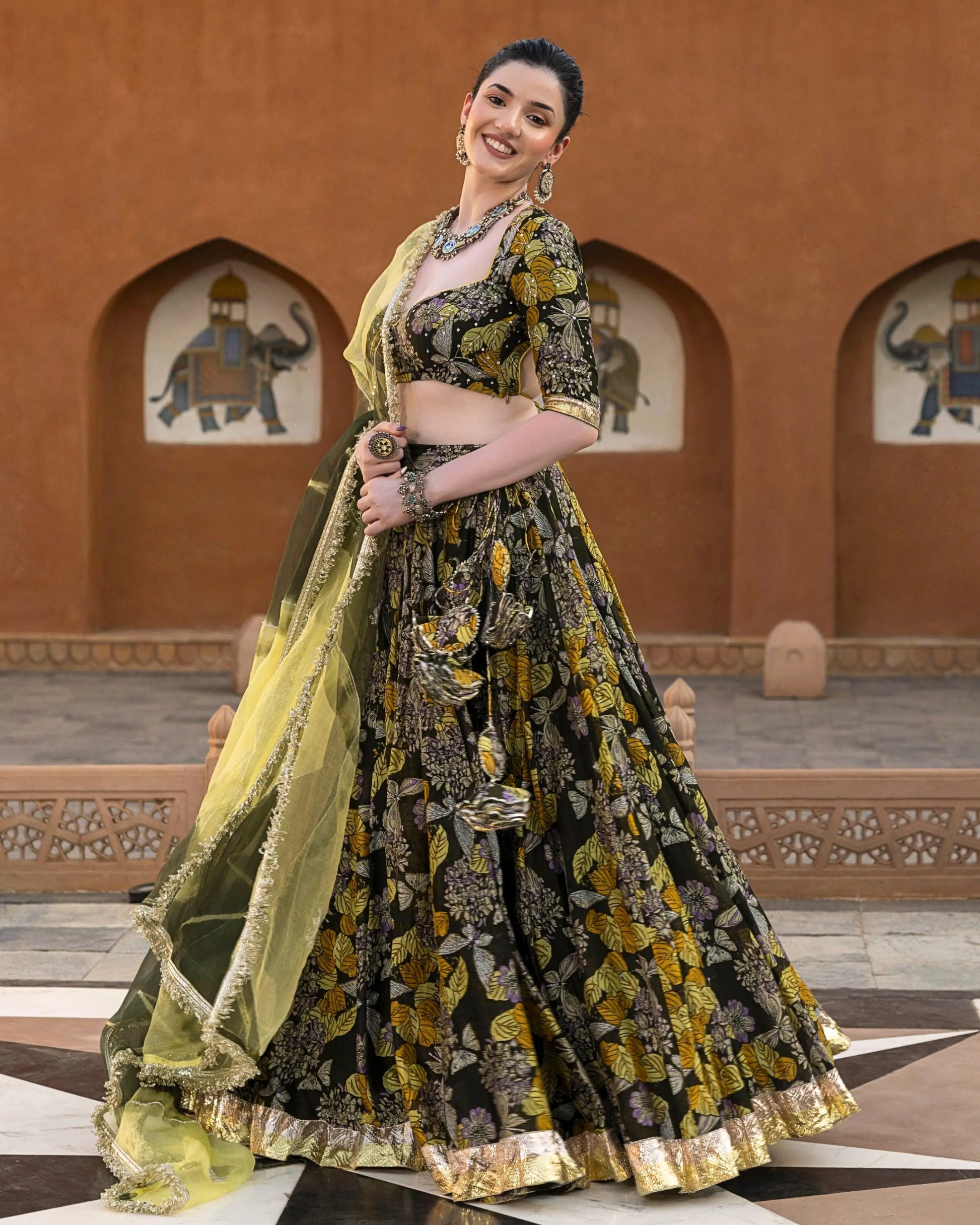 Mayra Chanderi Lehenga Set My Store