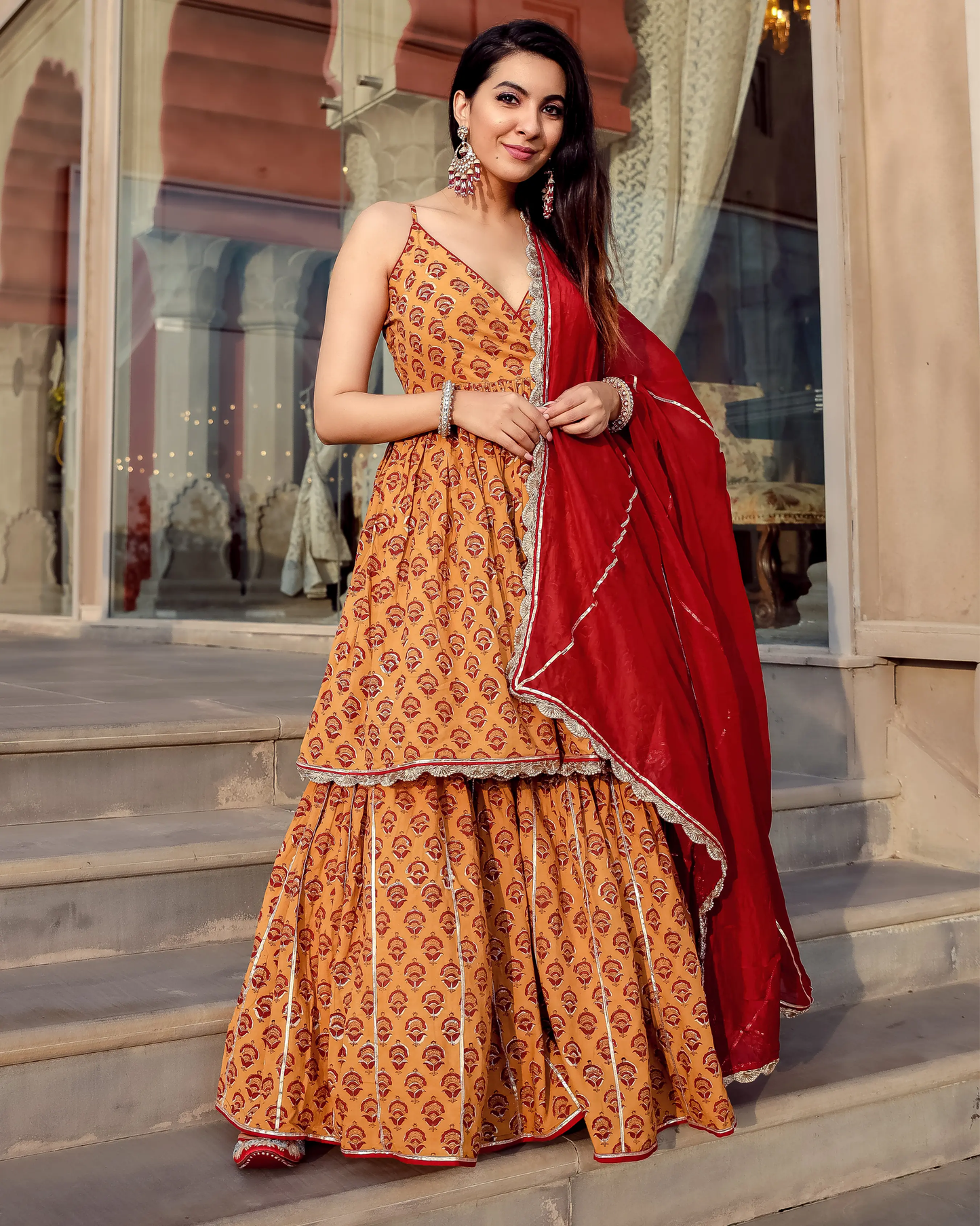 Coco Love Handblock Gota Sharara Set My Store