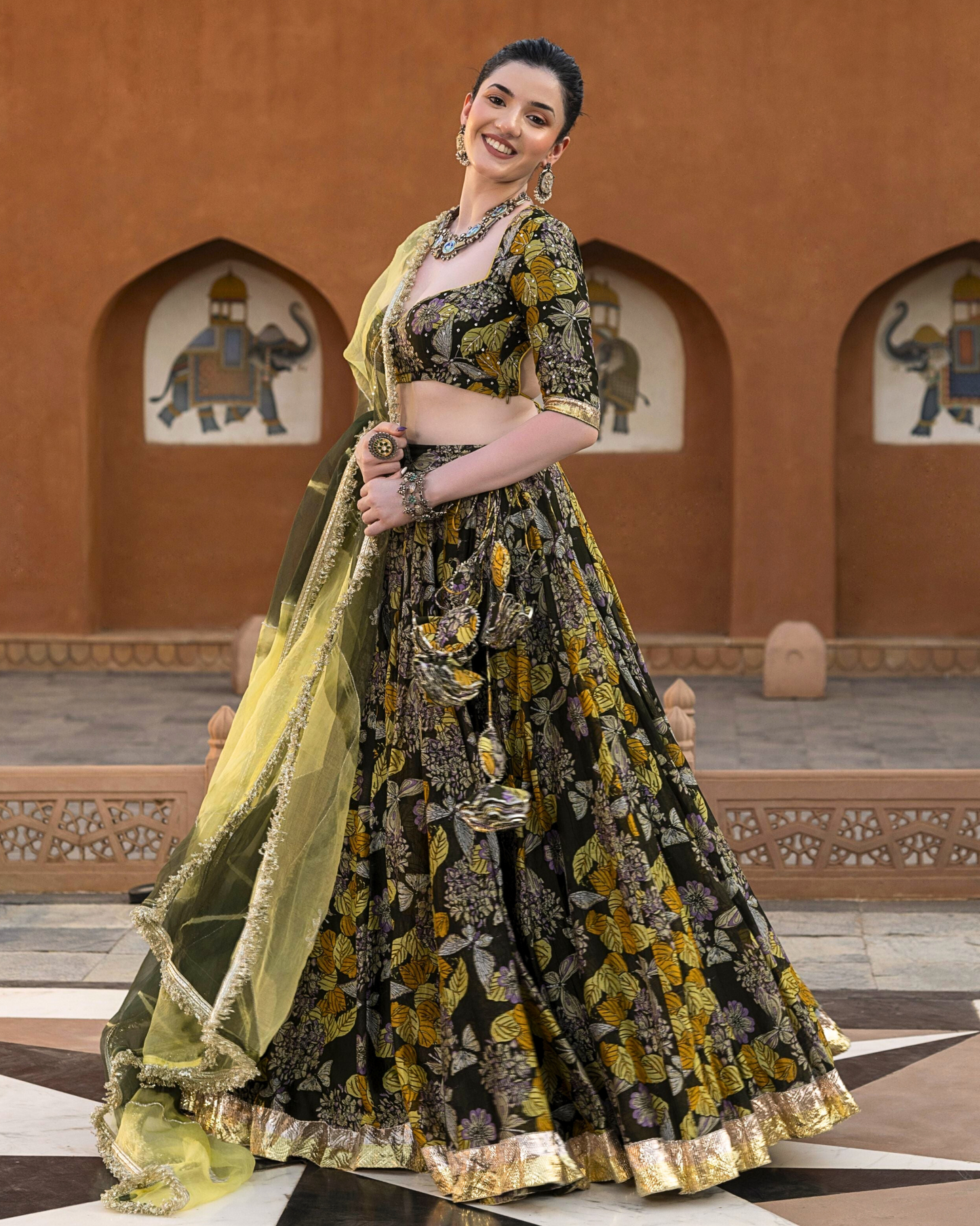 Mayra Chanderi Lehenga Set My Store