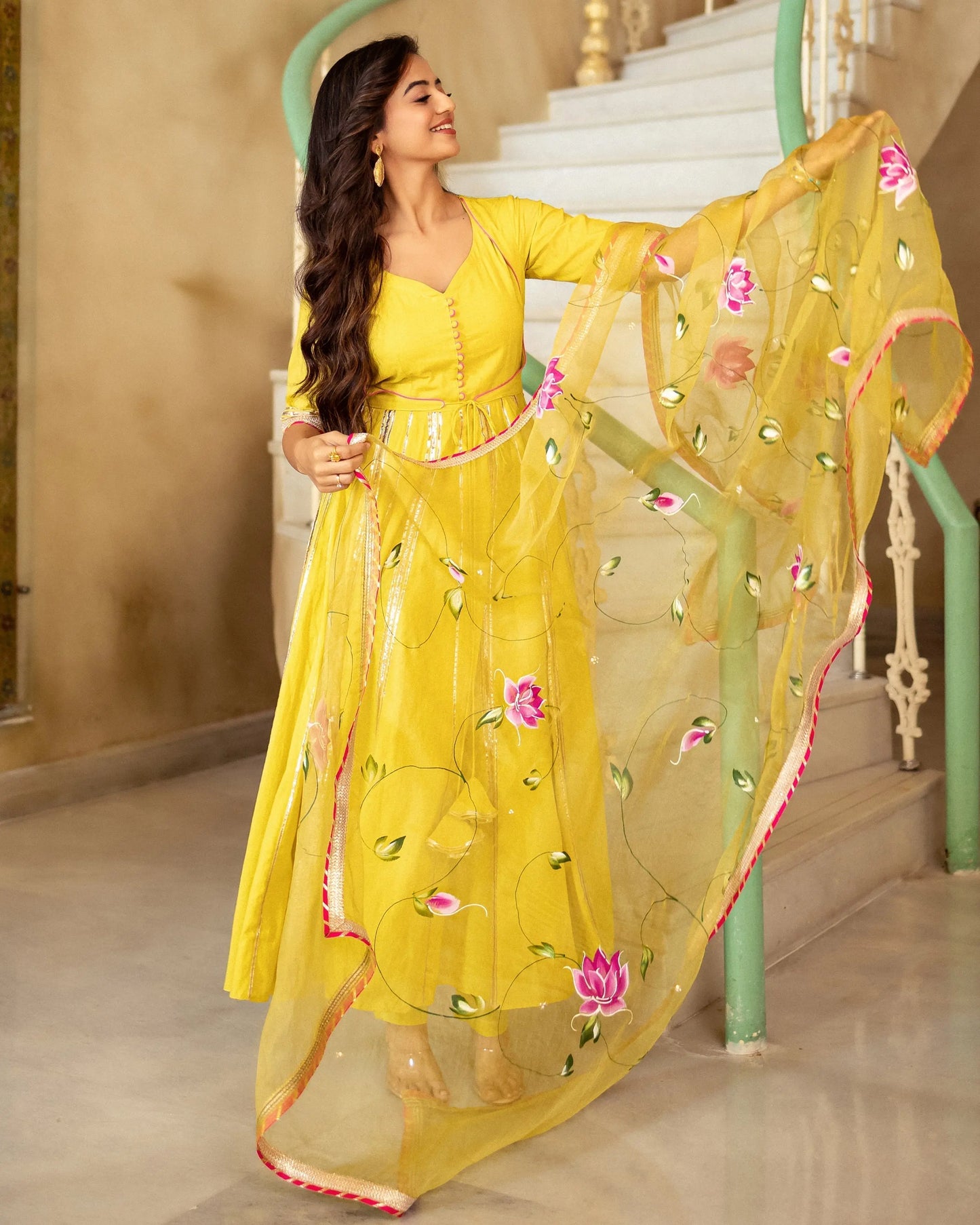 Dhanyasri Handpainted Suit Set My Store