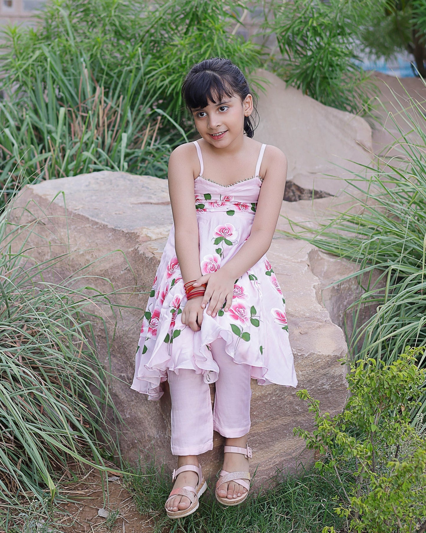 Dipsi Handpainted Satin Suit Set My Store