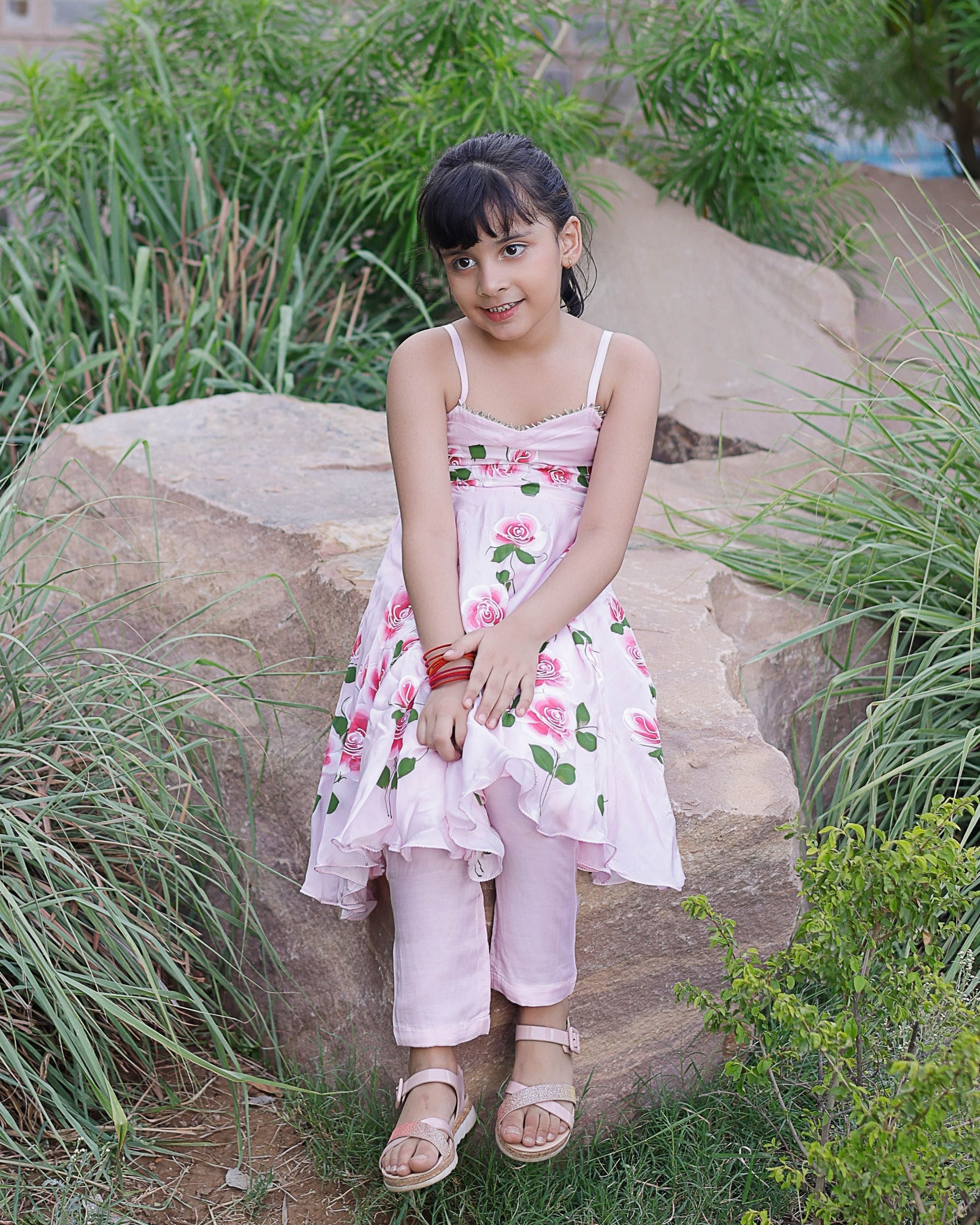 Dipsi Handpainted Satin Suit Set My Store