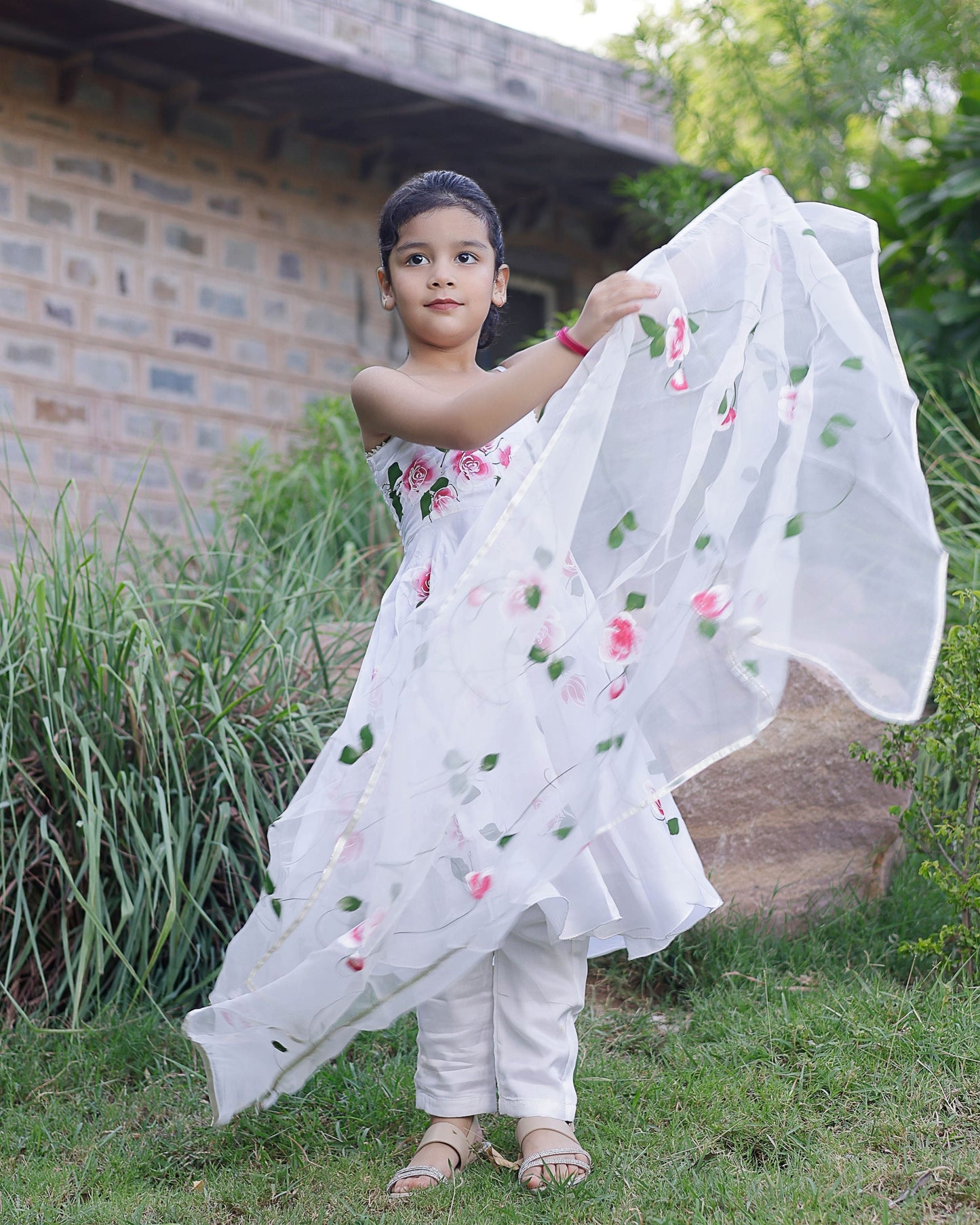 Pasha Handpainted Satin Suit Set My Store