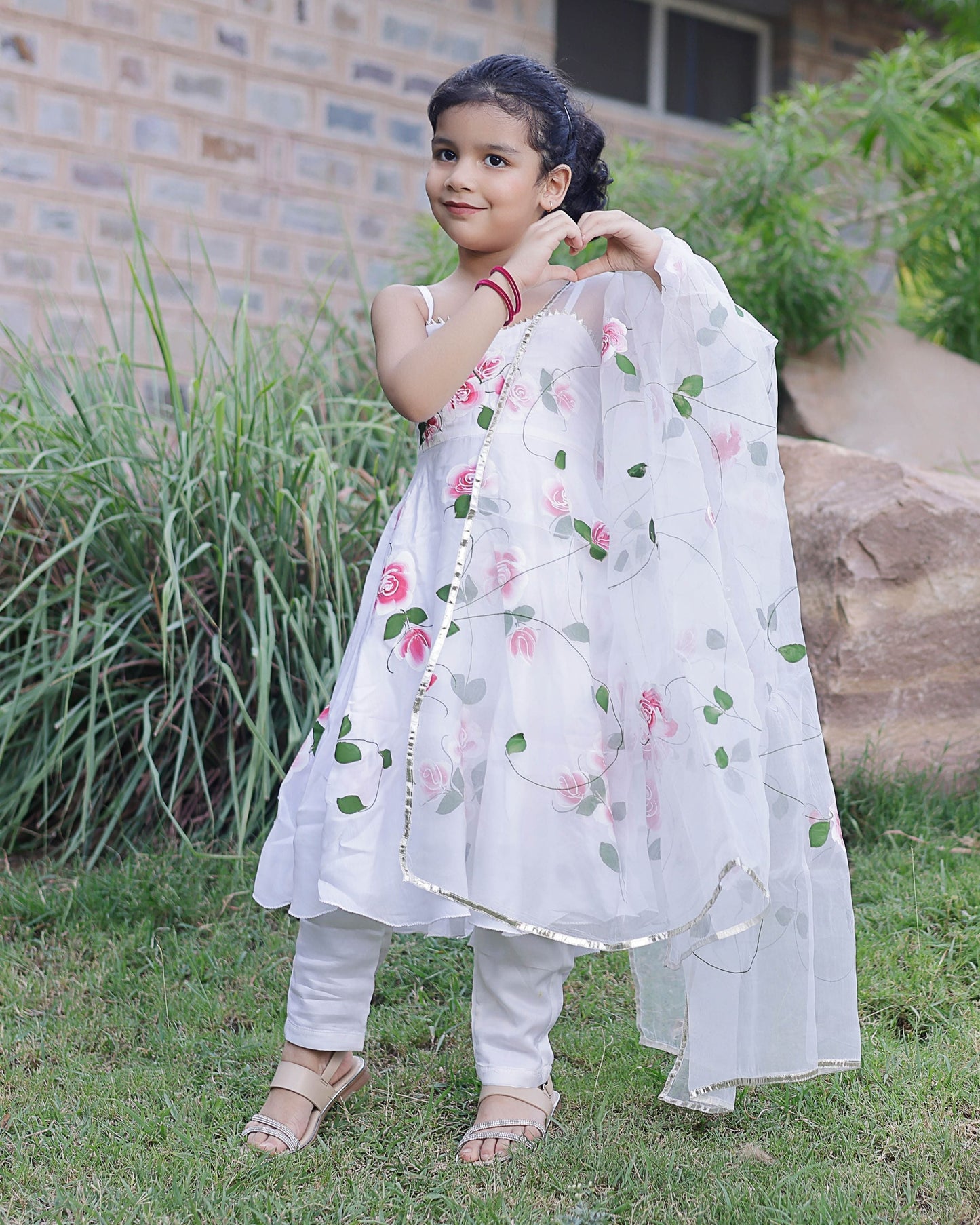 Pasha Handpainted Satin Suit Set My Store