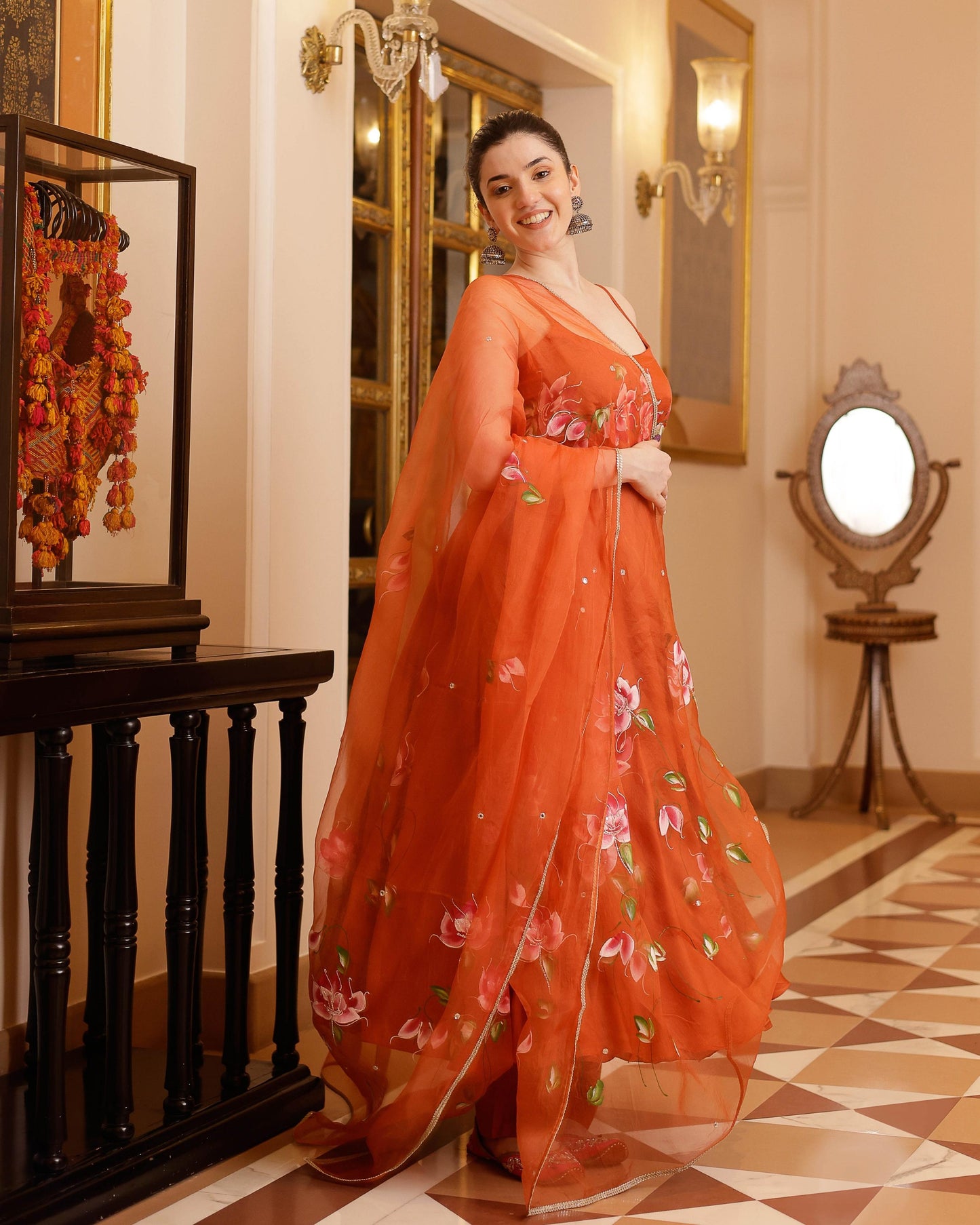 Riha Handpainted Satin Suit Set My Store