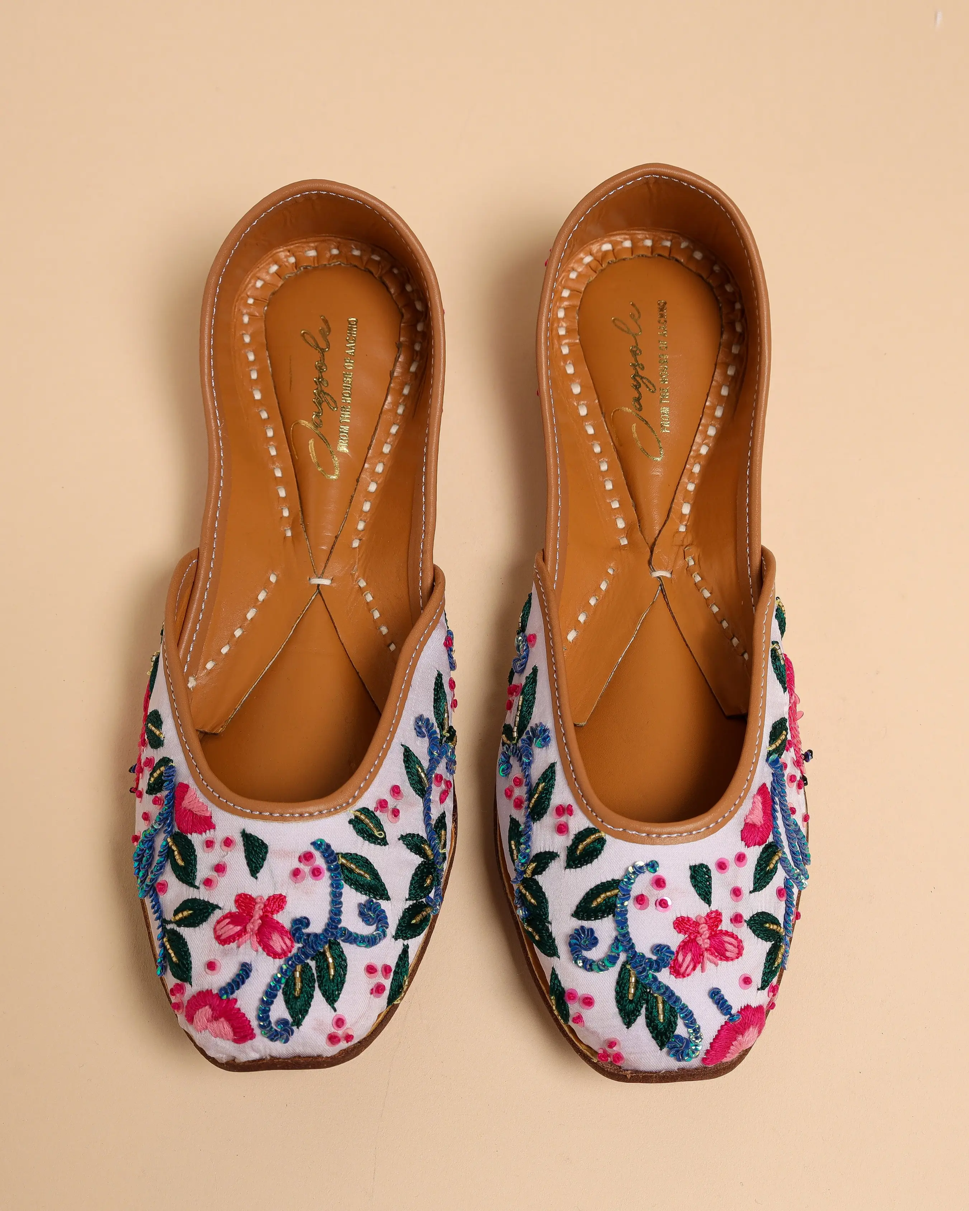 Pink Butterfly Handcrafted Jutti My Store