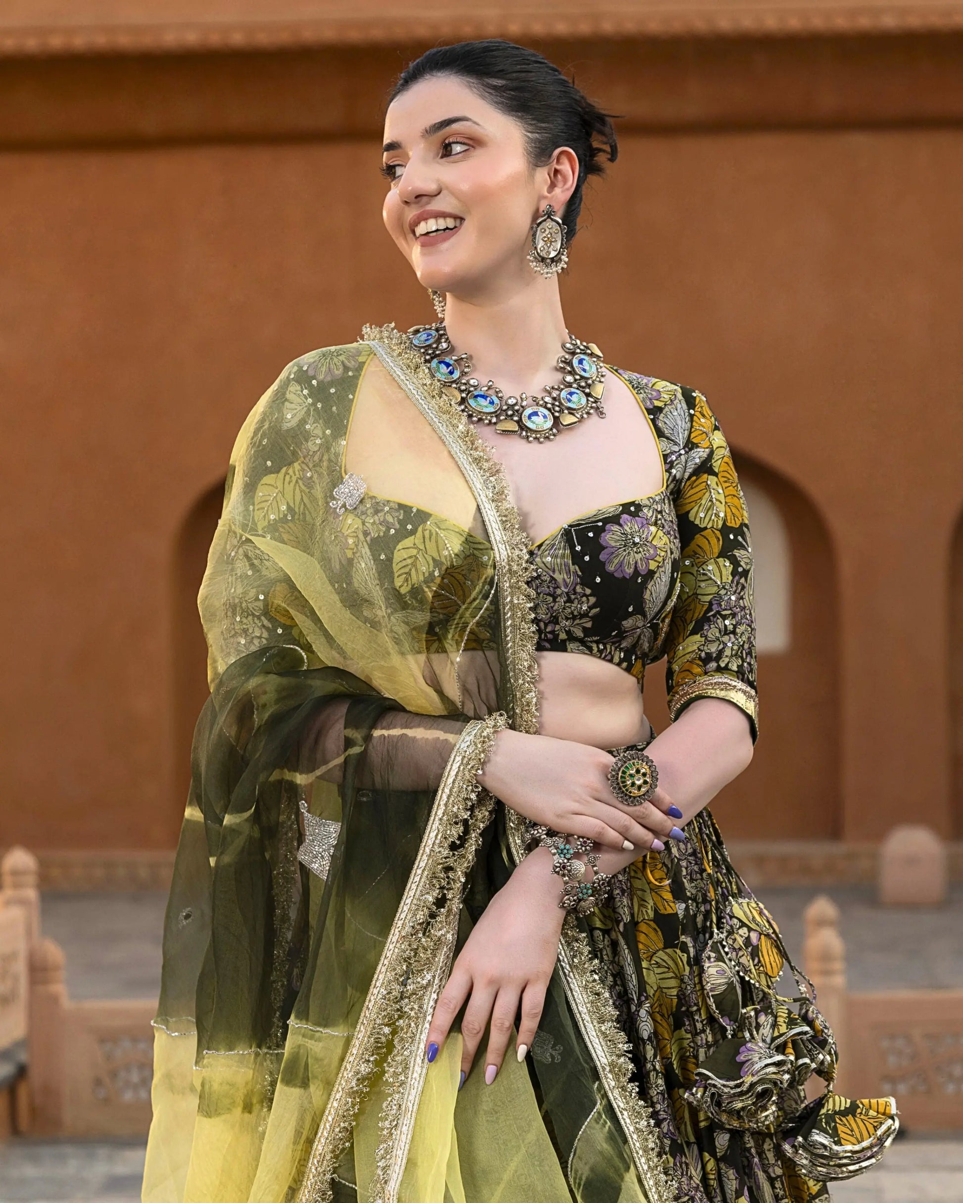 Mayra Chanderi Lehenga Set My Store