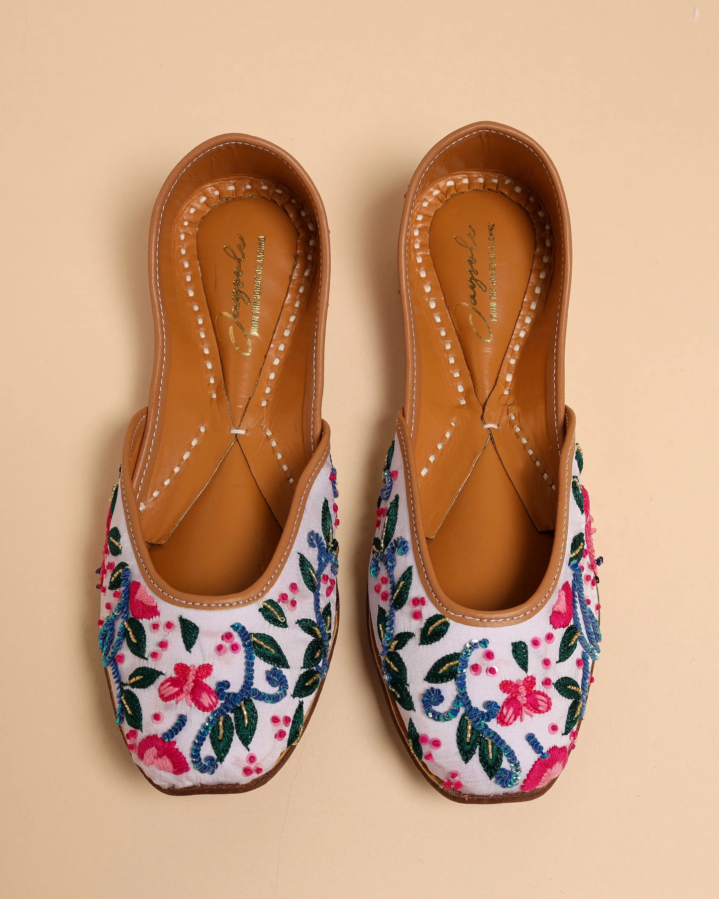 Pink Butterfly Handcrafted Jutti My Store