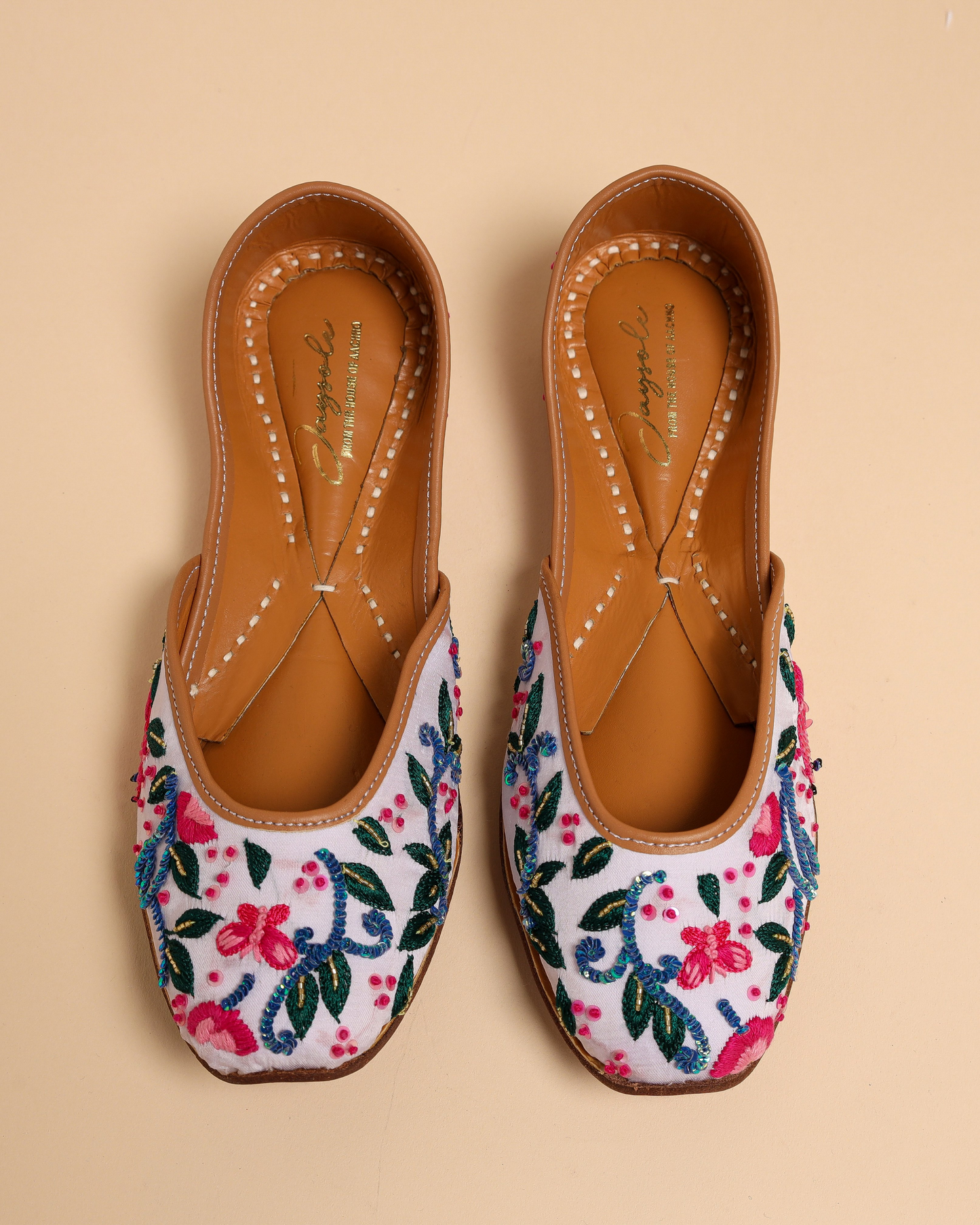 Pink Butterfly Handcrafted Jutti My Store