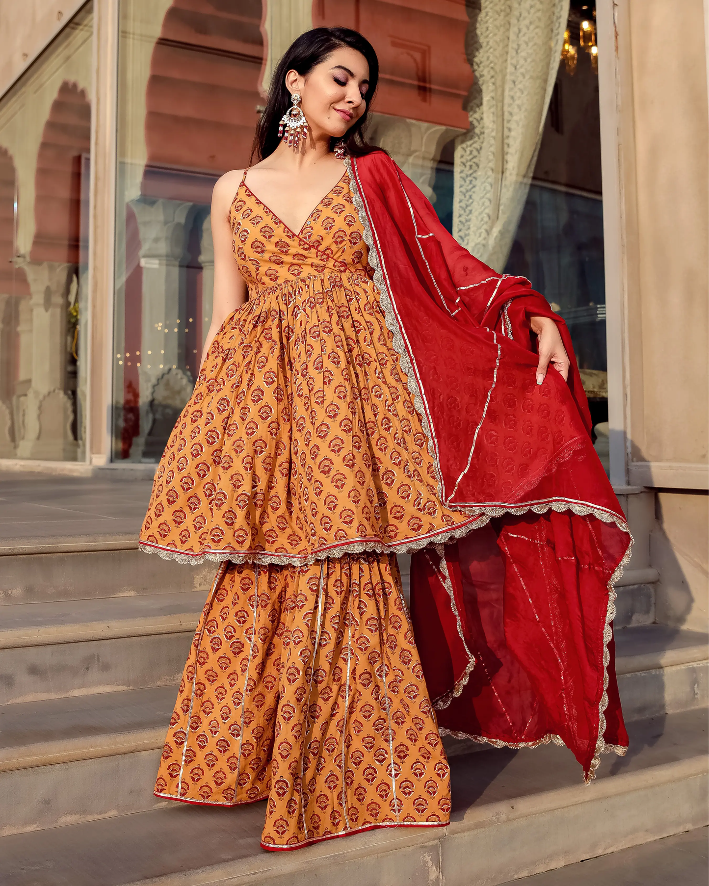 Coco Love Handblock Gota Sharara Set My Store