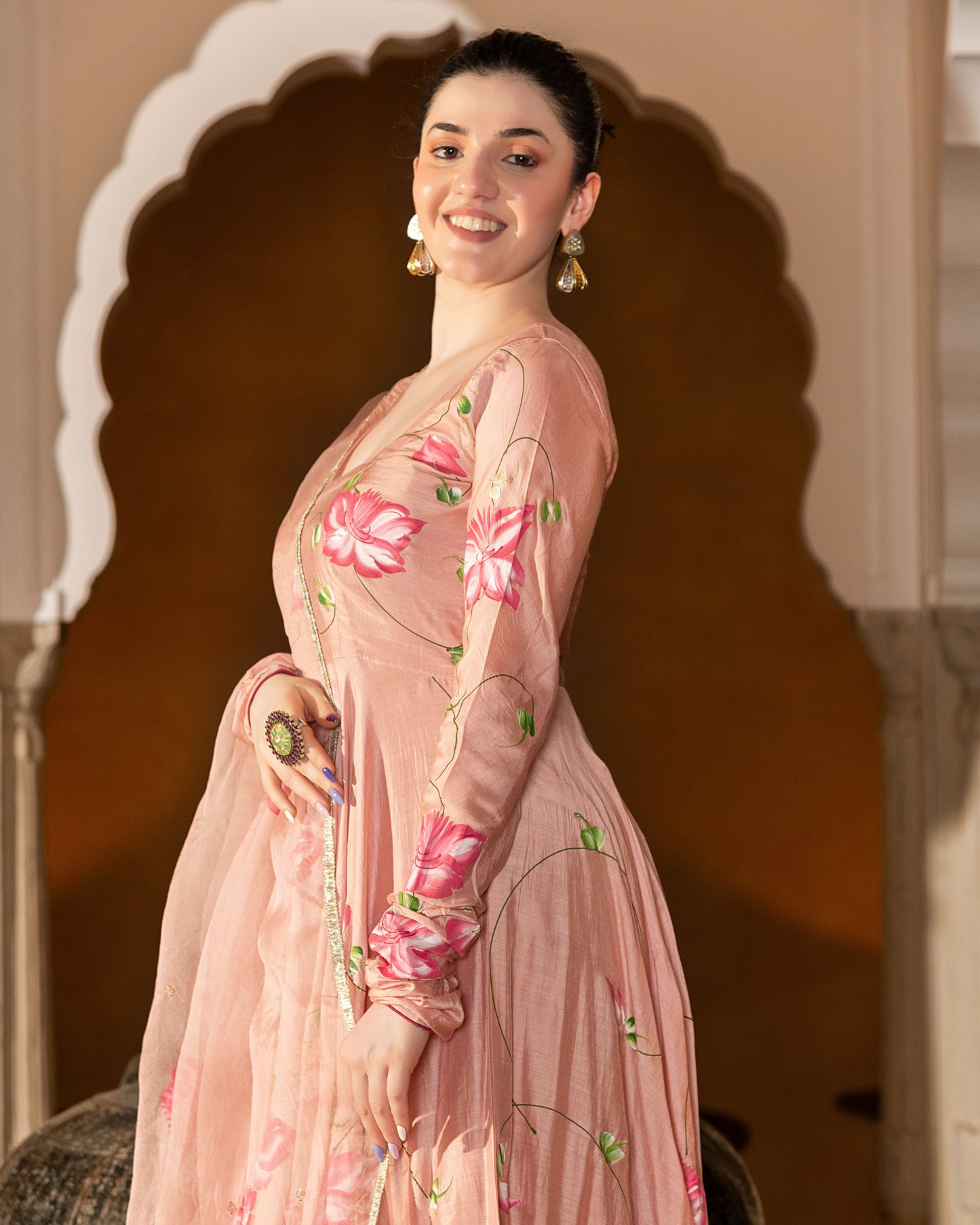 Eshal Handpainted Cotton Silk Suit Set My Store