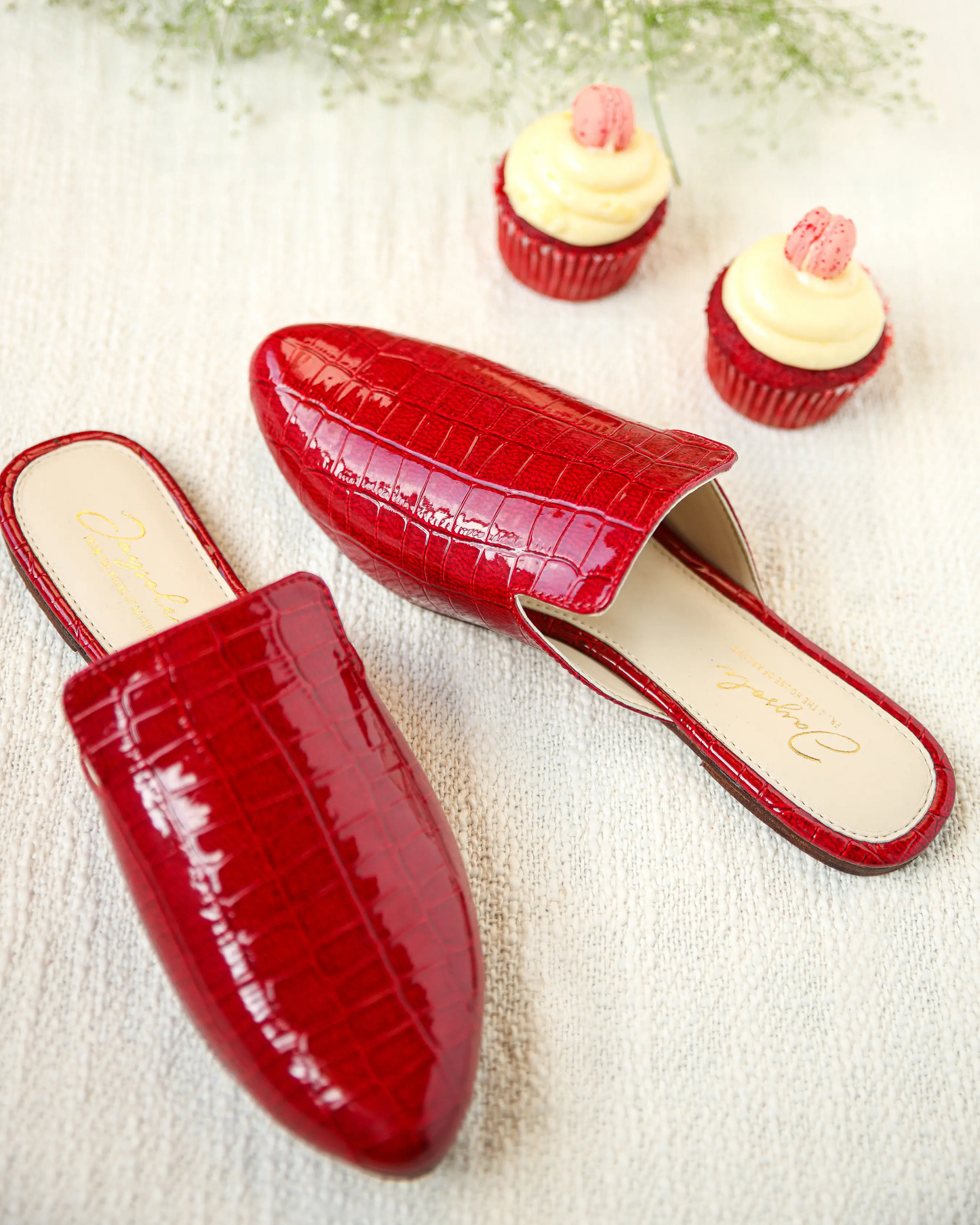 Urban Red Leather Mules My Store