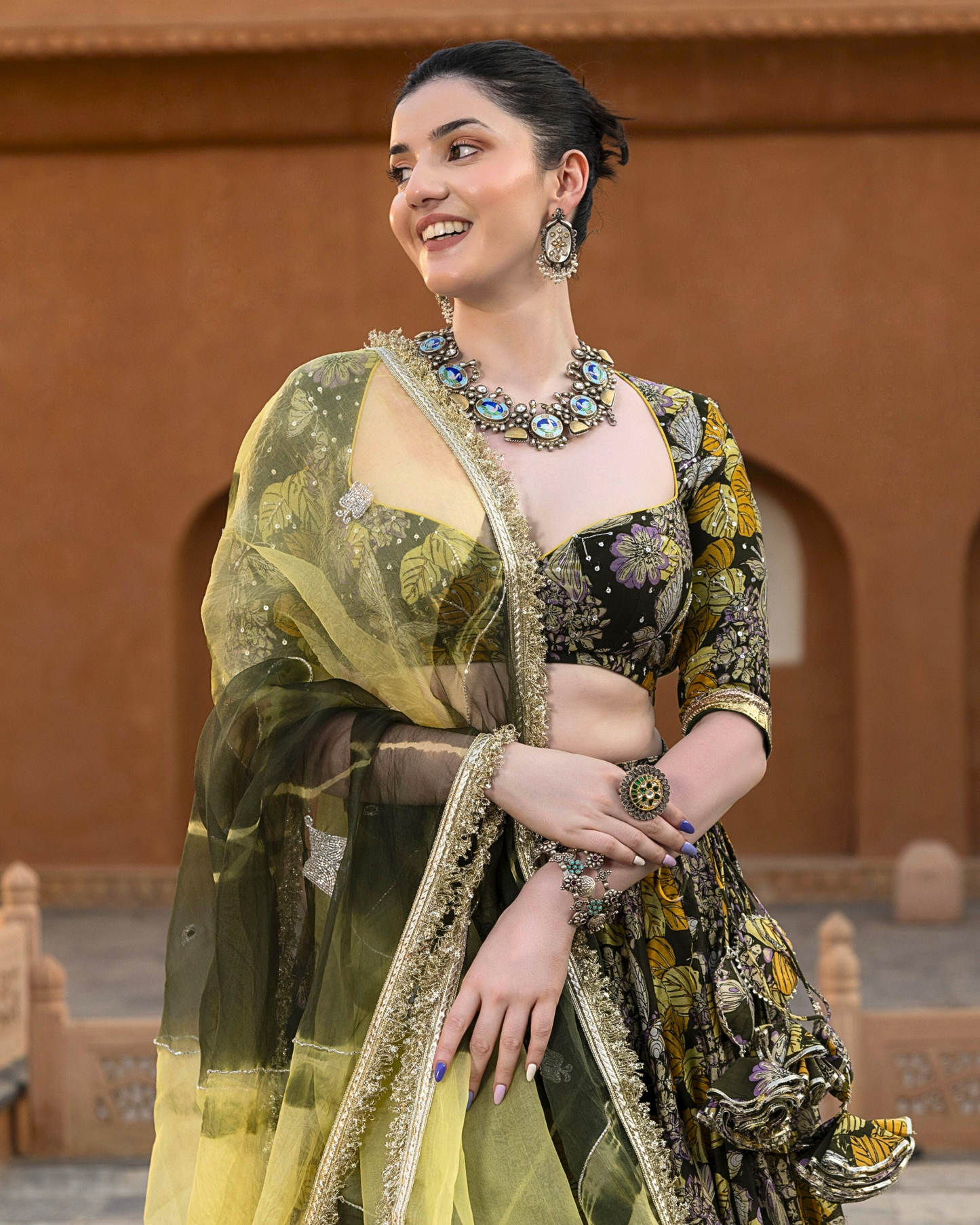 Mayra Chanderi Lehenga Set My Store