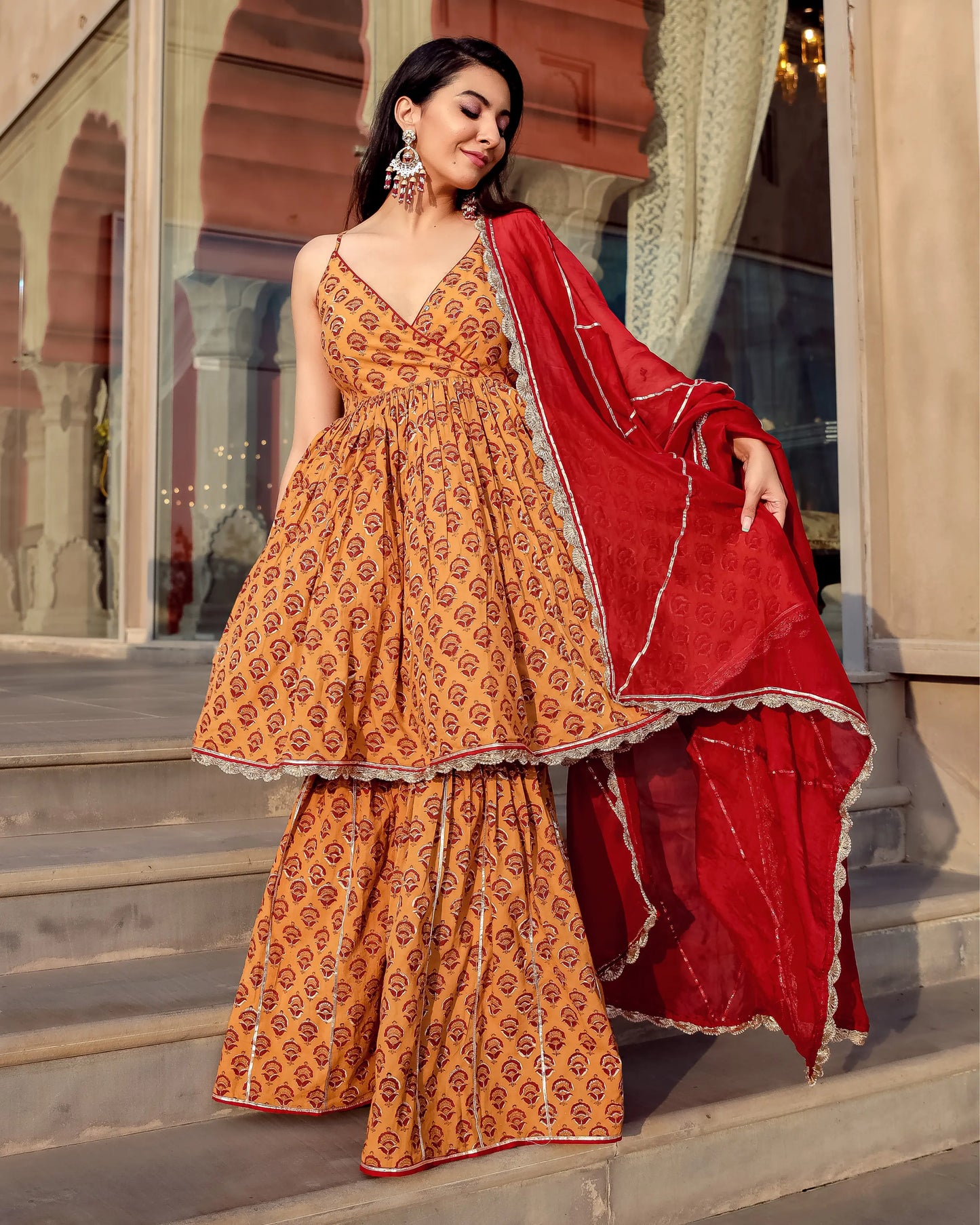 Coco Love Handblock Gota Sharara Set My Store