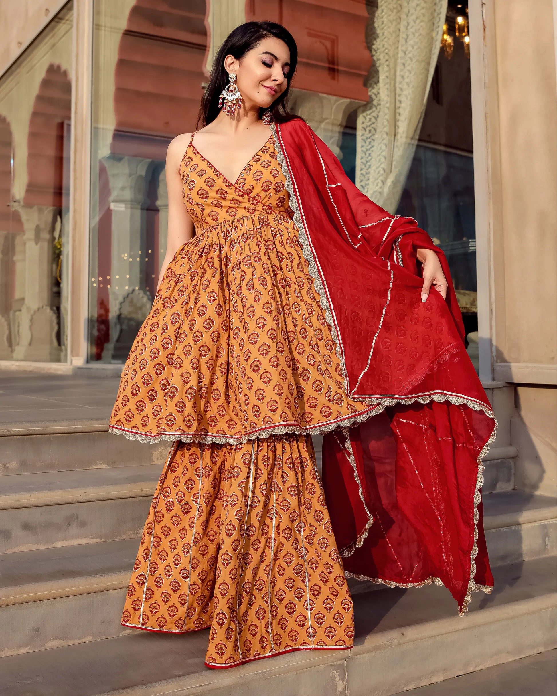 Coco Love Handblock Gota Sharara Set My Store