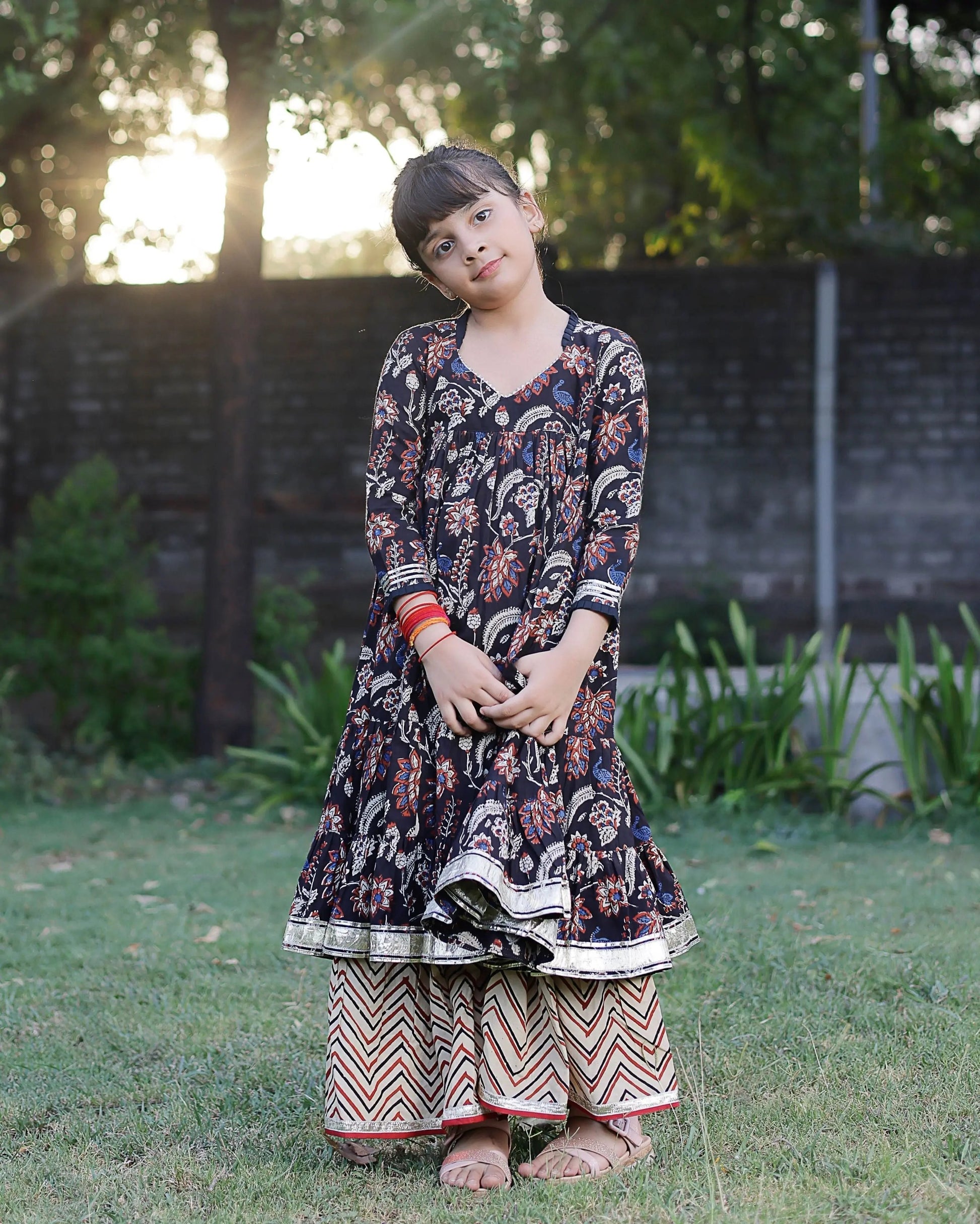 Nemo Handblock Tier Sharara Set My Store