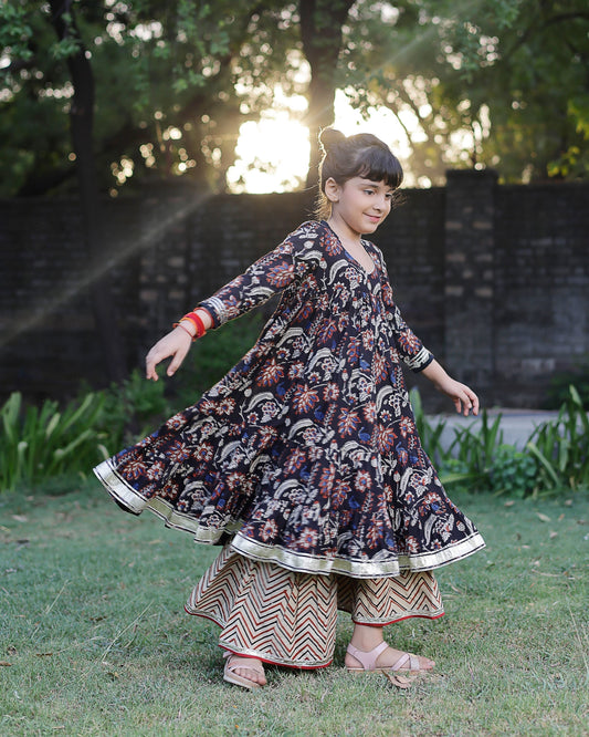 Nemo Handblock Tier Sharara Set My Store