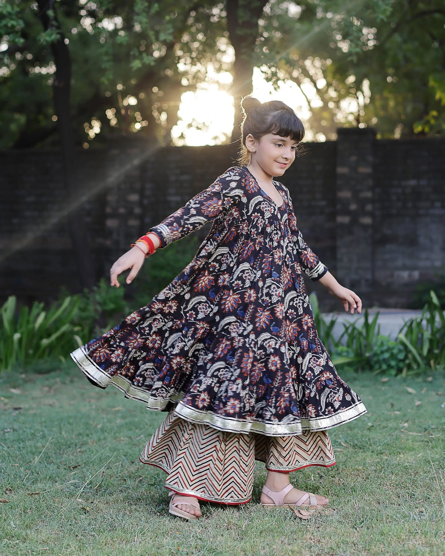 Nemo Handblock Tier Sharara Set My Store