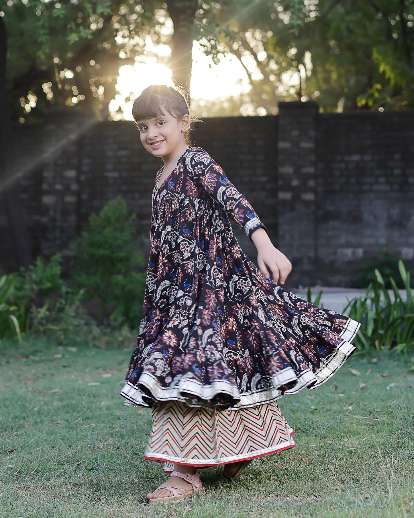 Nemo Handblock Tier Sharara Set My Store