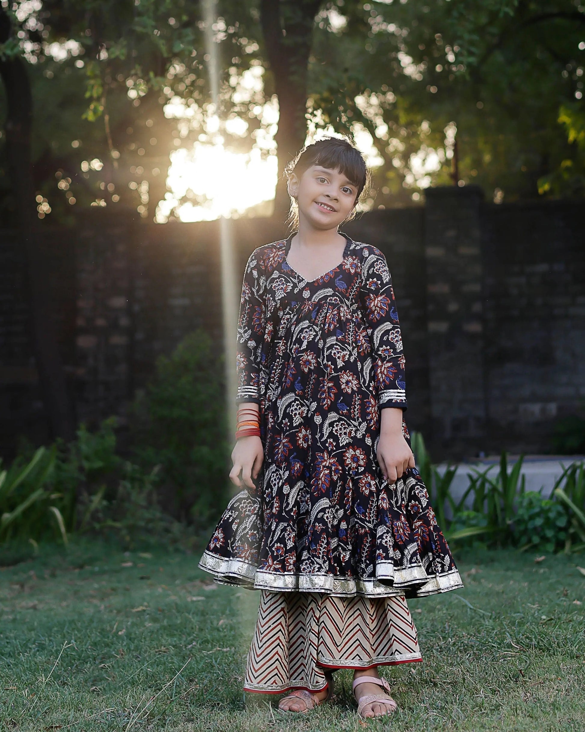 Nemo Handblock Tier Sharara Set My Store