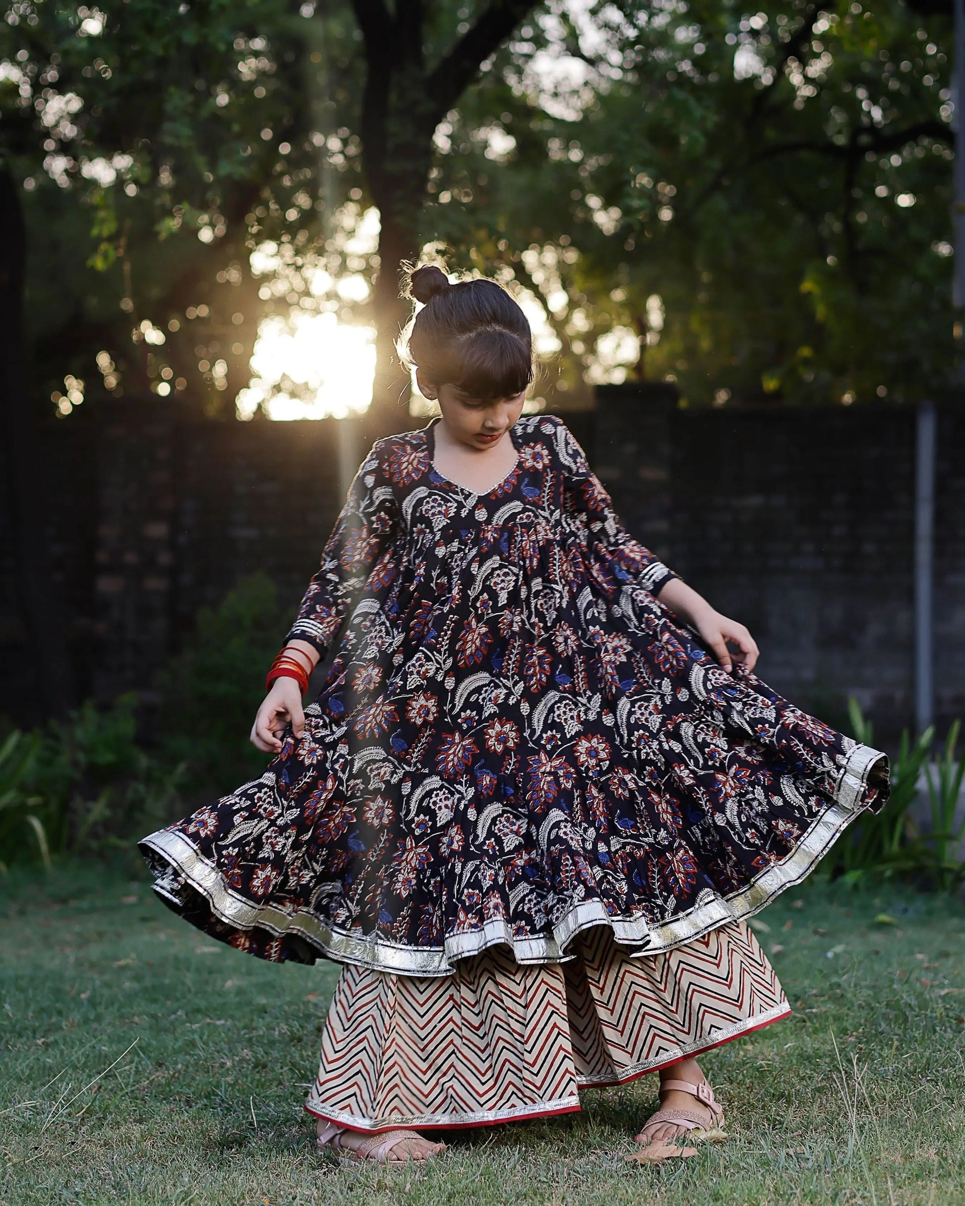 Nemo Handblock Tier Sharara Set My Store