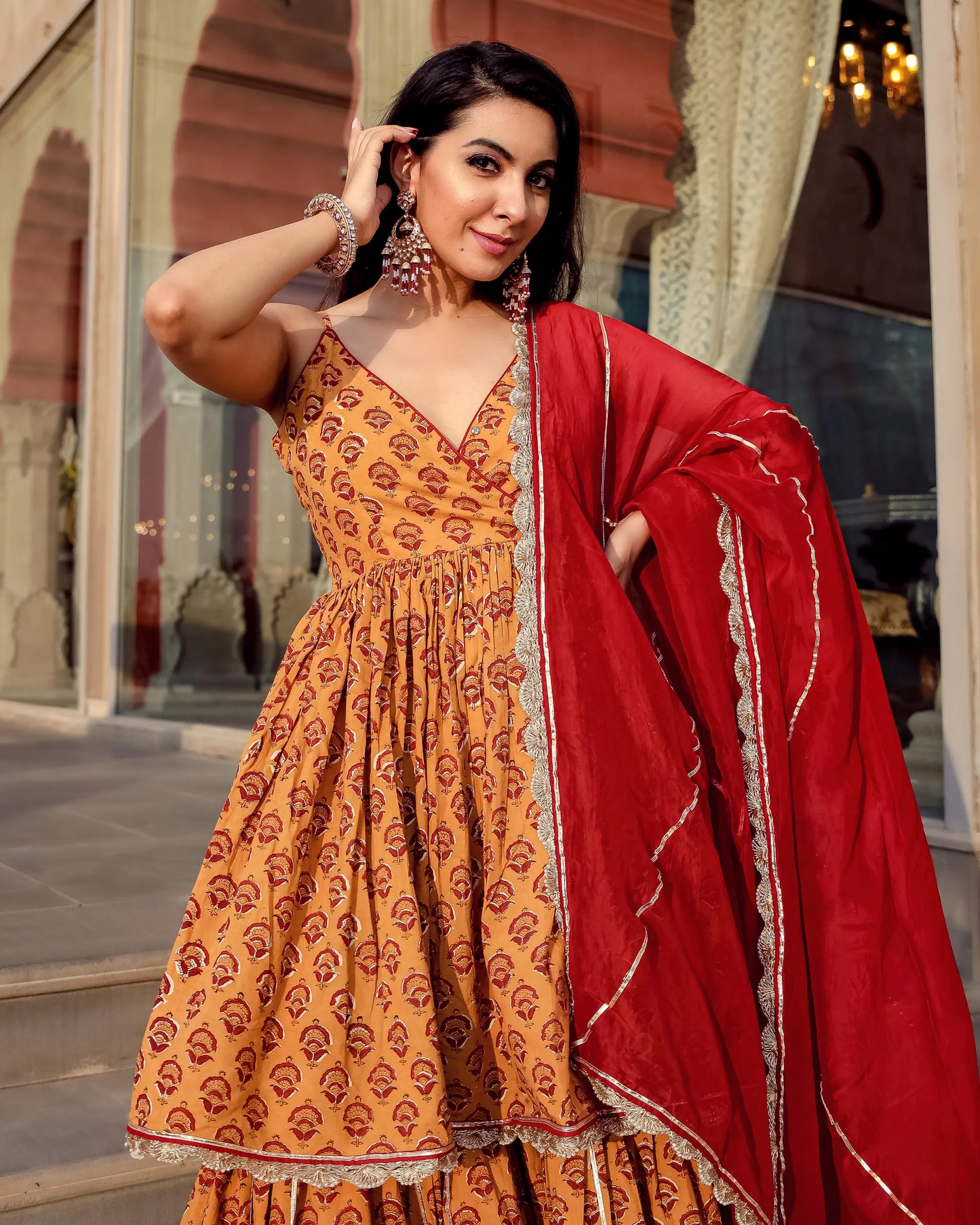 Coco Love Handblock Gota Sharara Set My Store