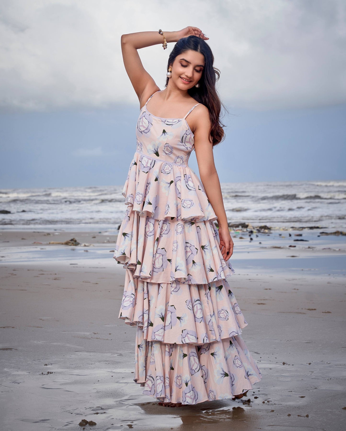 Robin Pink Printed Cotton Dress Quick Cart