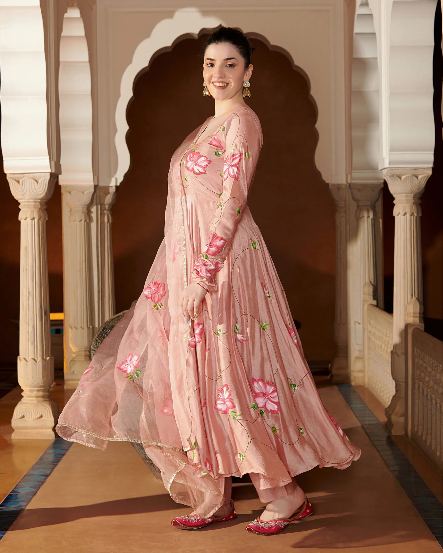 Eshal Handpainted Cotton Silk Suit Set My Store