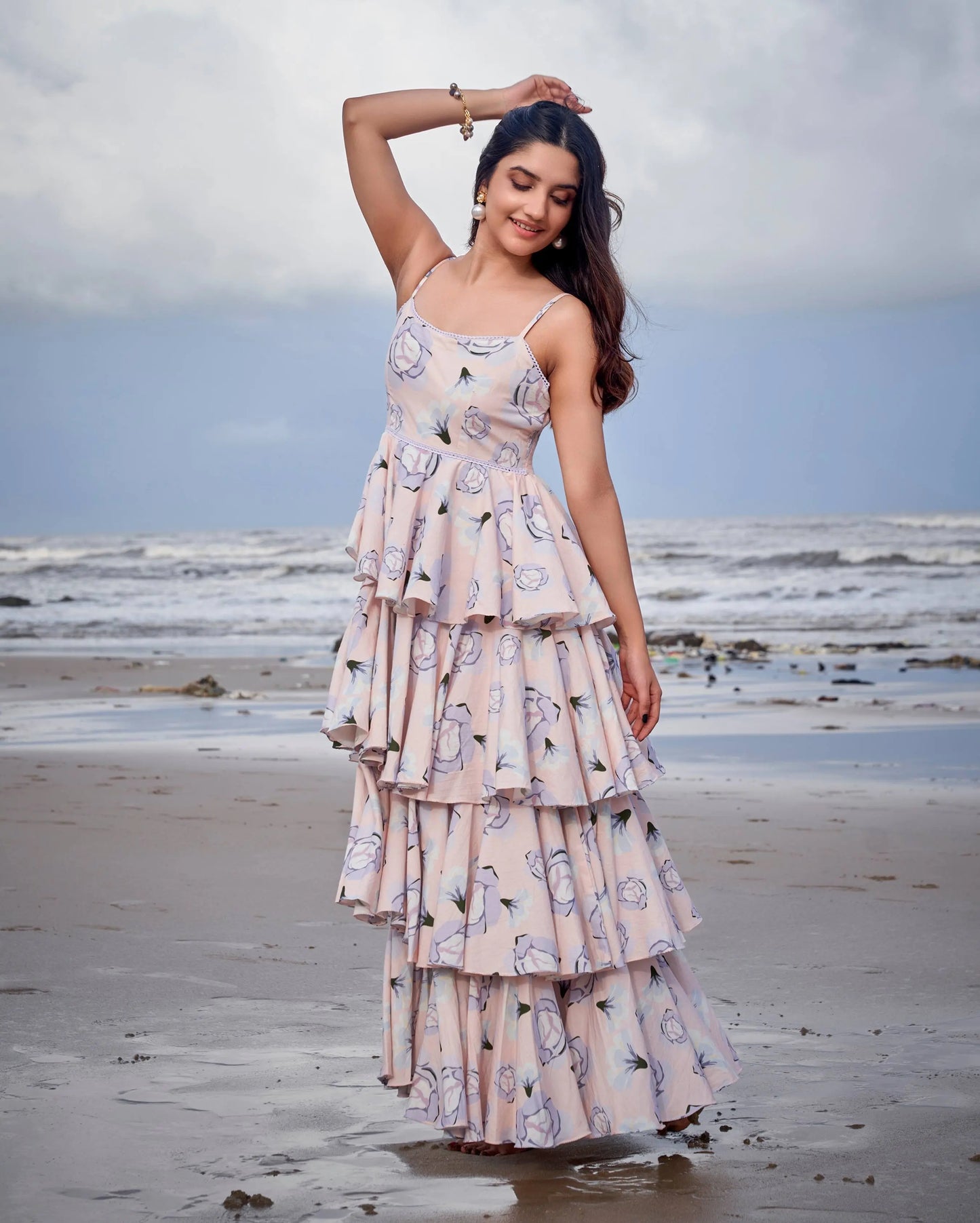 Robin Pink Printed Cotton Dress My Store