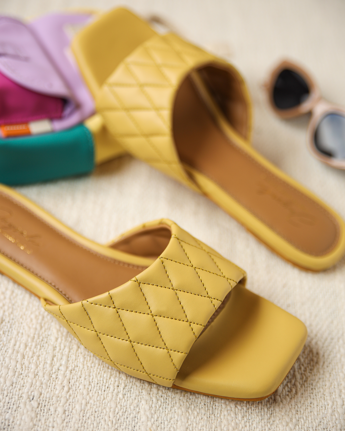 Summer Melon Quilted Slides My Store